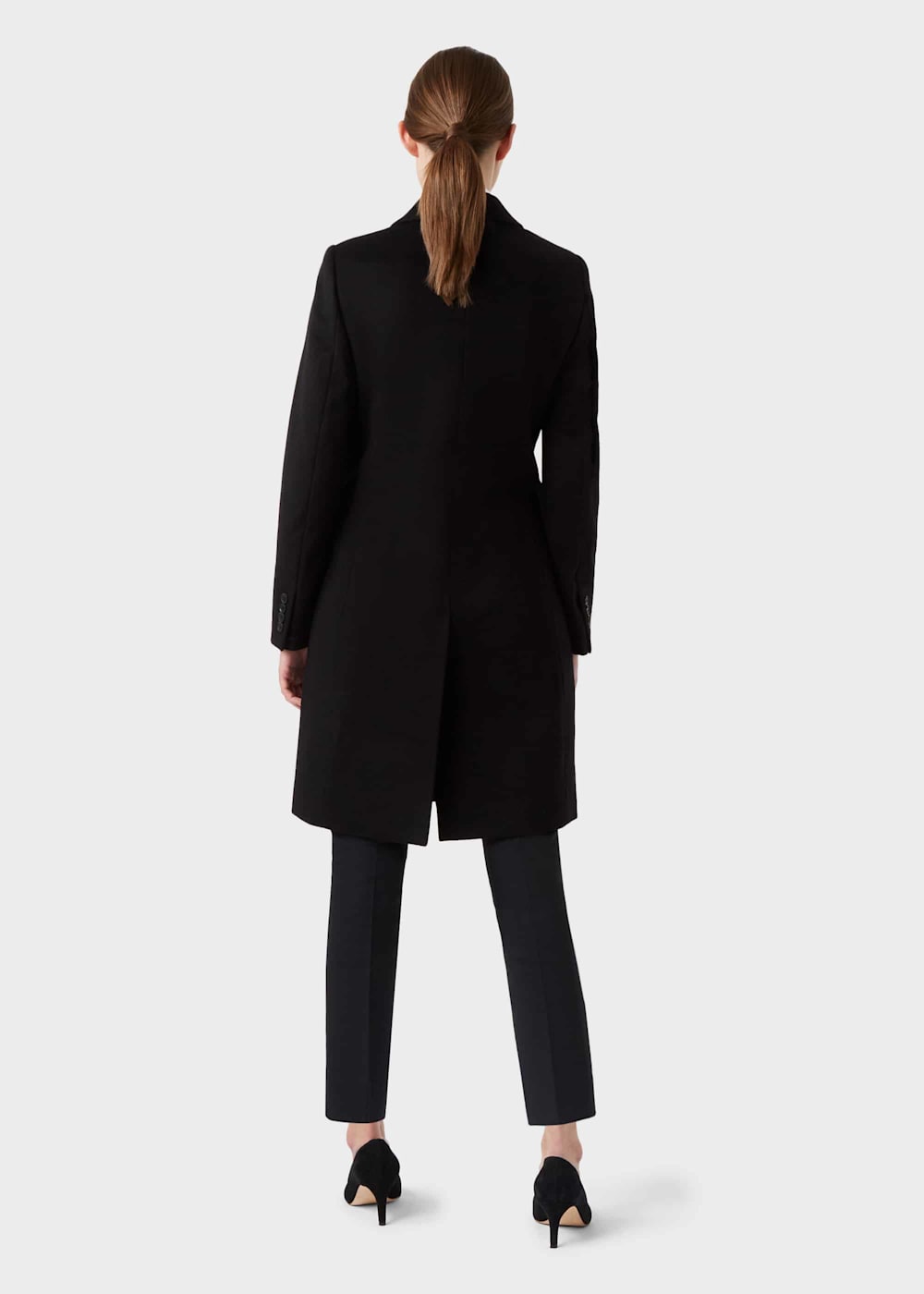 Hobbs black wool coat shop