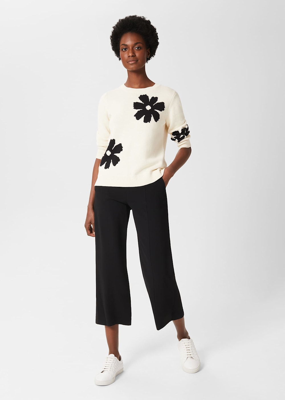 Lula Cropped Trousers With Stretch Hobbs UK