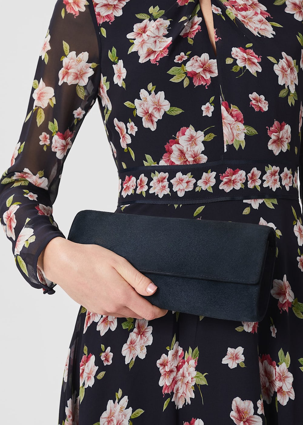 Evesham Suede Clutch Bag Hobbs ROW