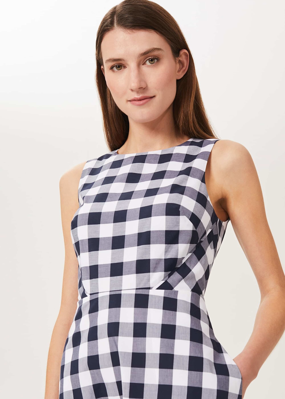 Express gingham dress top