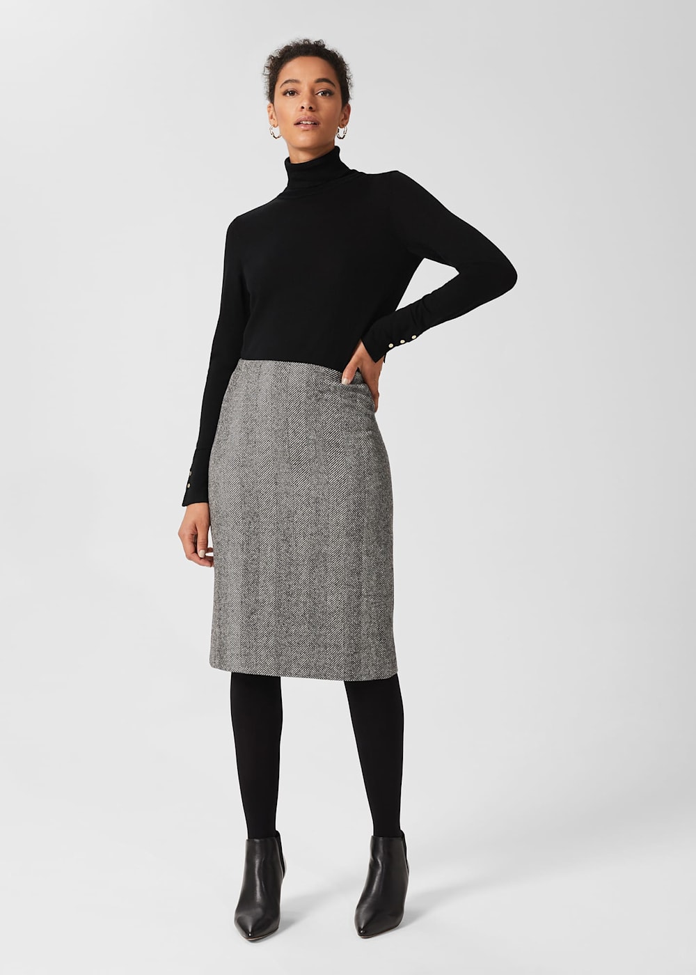 Black wool skirt uk 2025