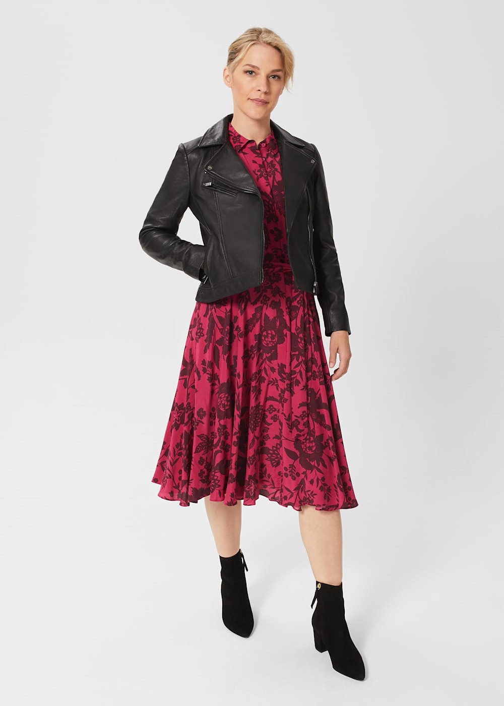 Petite Dakota Leather Jacket Hobbs UK