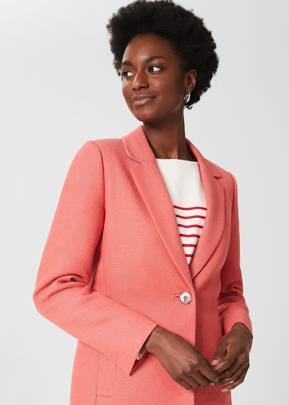 Hobbs camellia coat pink shop