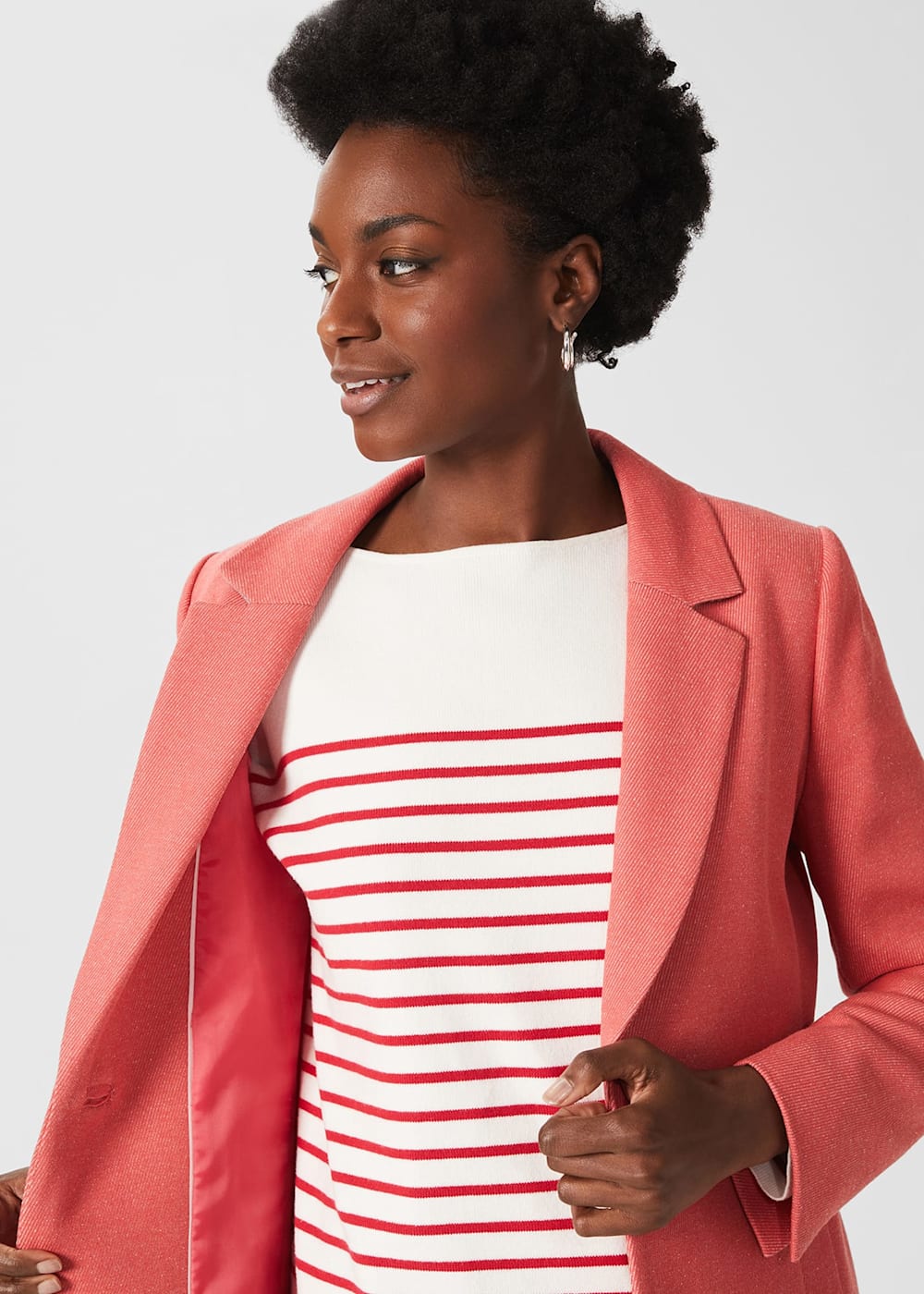 Hobbs camellia coat pink discount