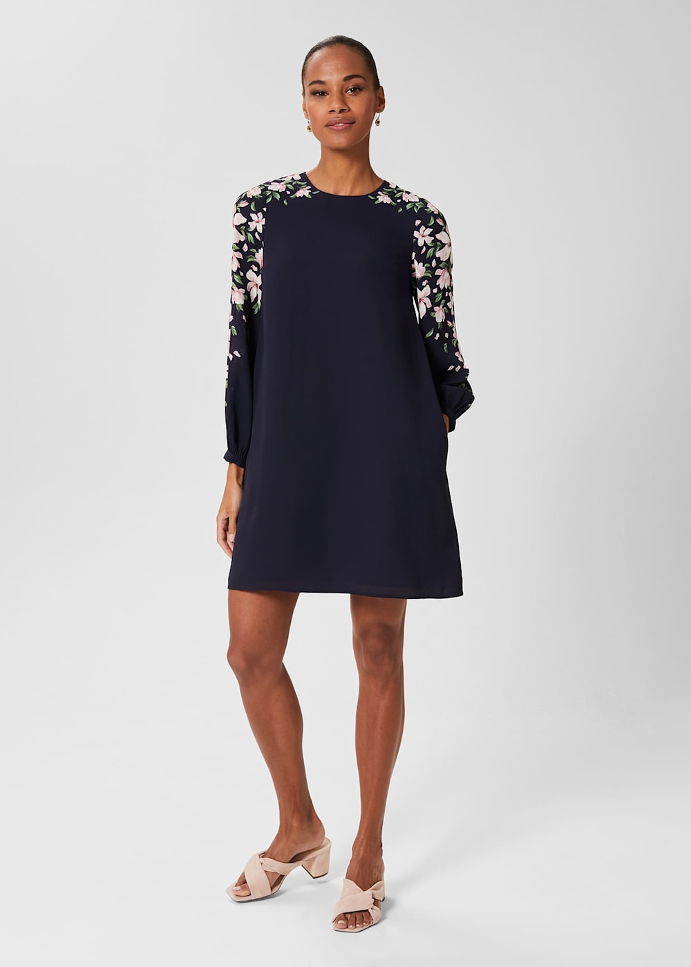 Zoey A Line Floral Dress Hobbs UK
