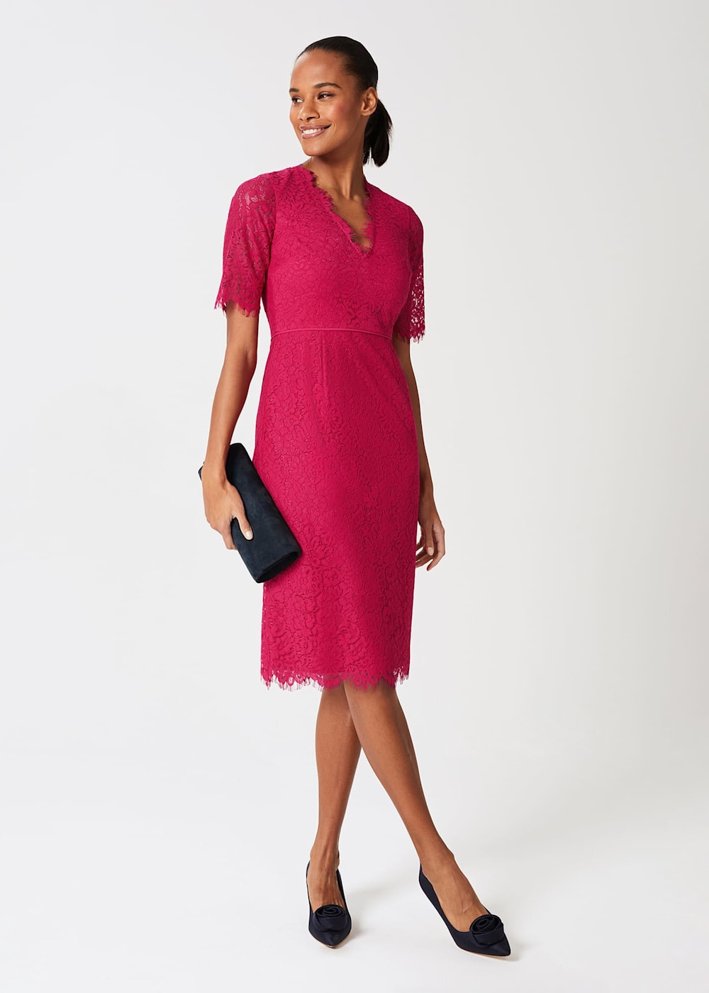 Fuchsia shift dress online