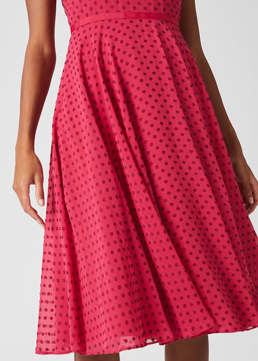 Della Spot Fit And Flare Dress