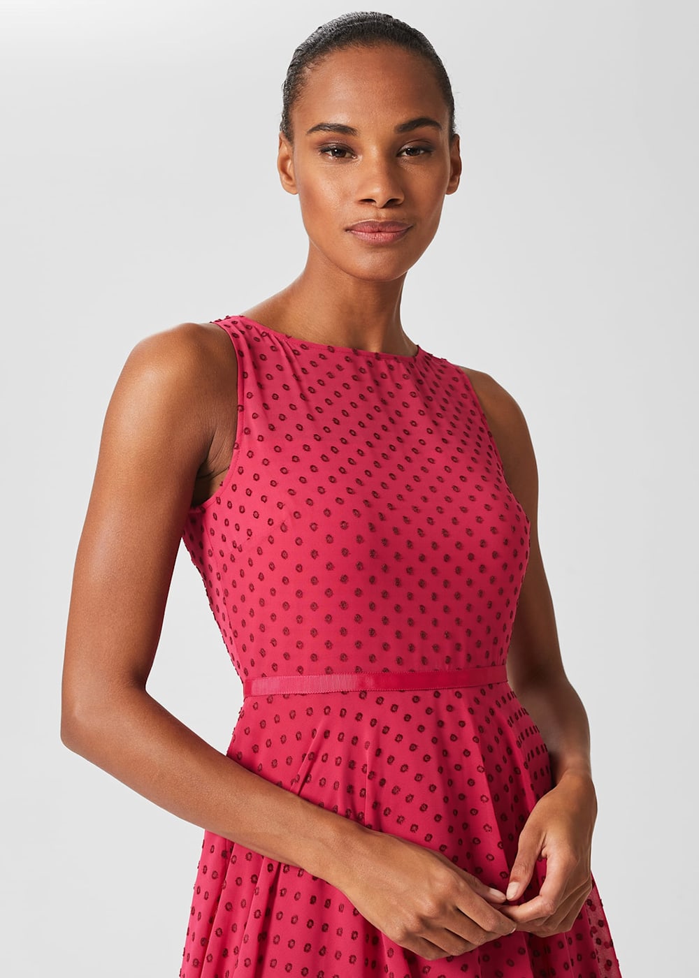 Della Spot Fit And Flare Dress