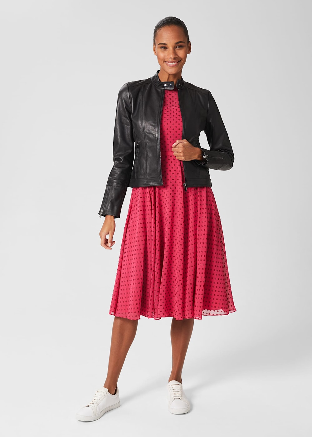 Della Spot Fit And Flare Dress