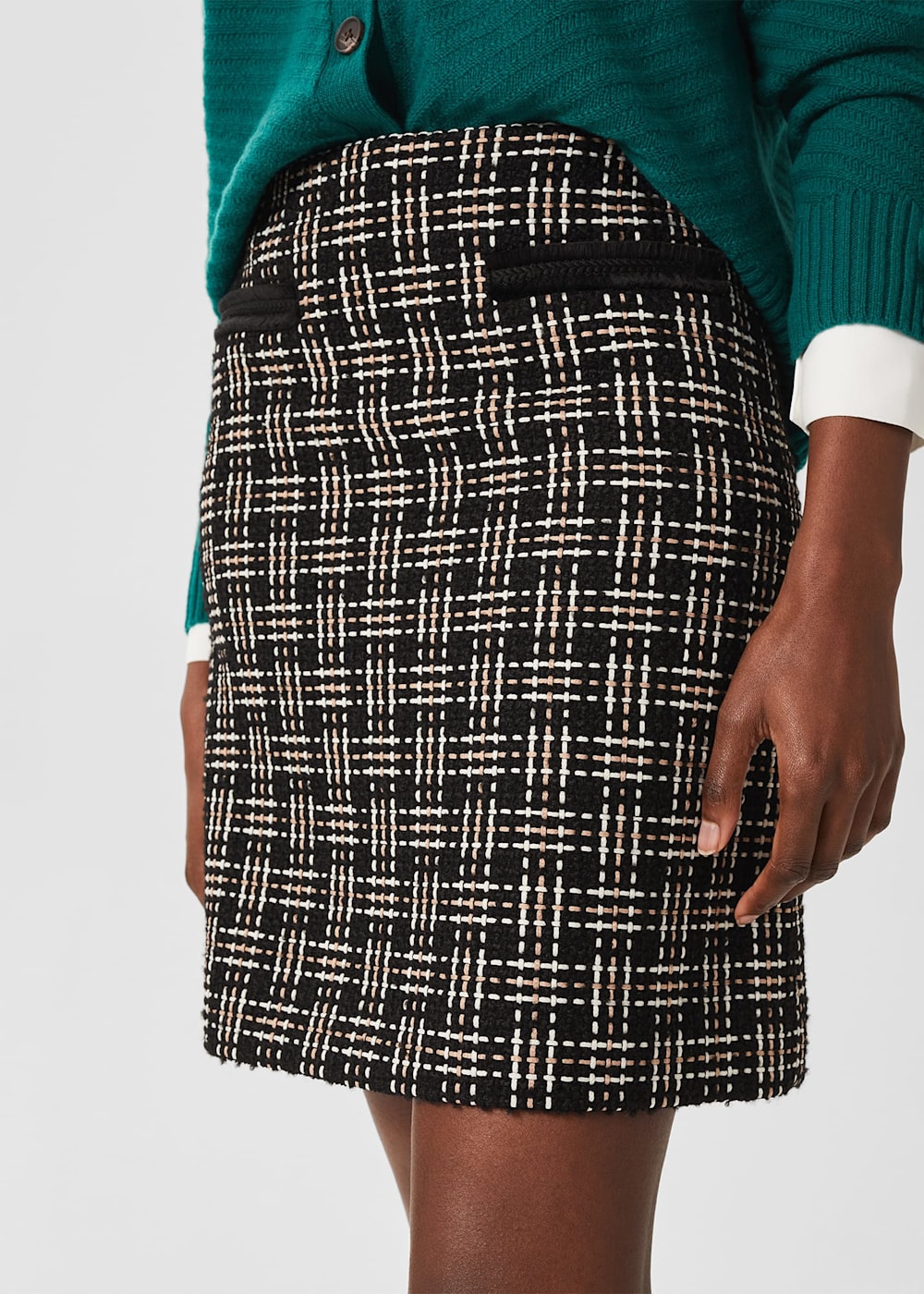 Tweed skirt dark hot sale