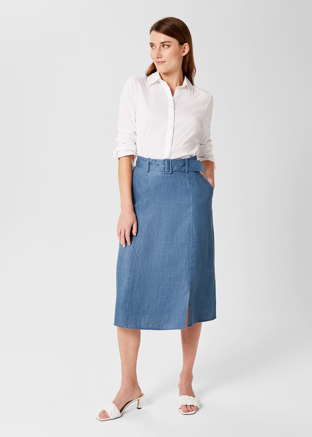 Justine Linen Skirt Hobbs UK