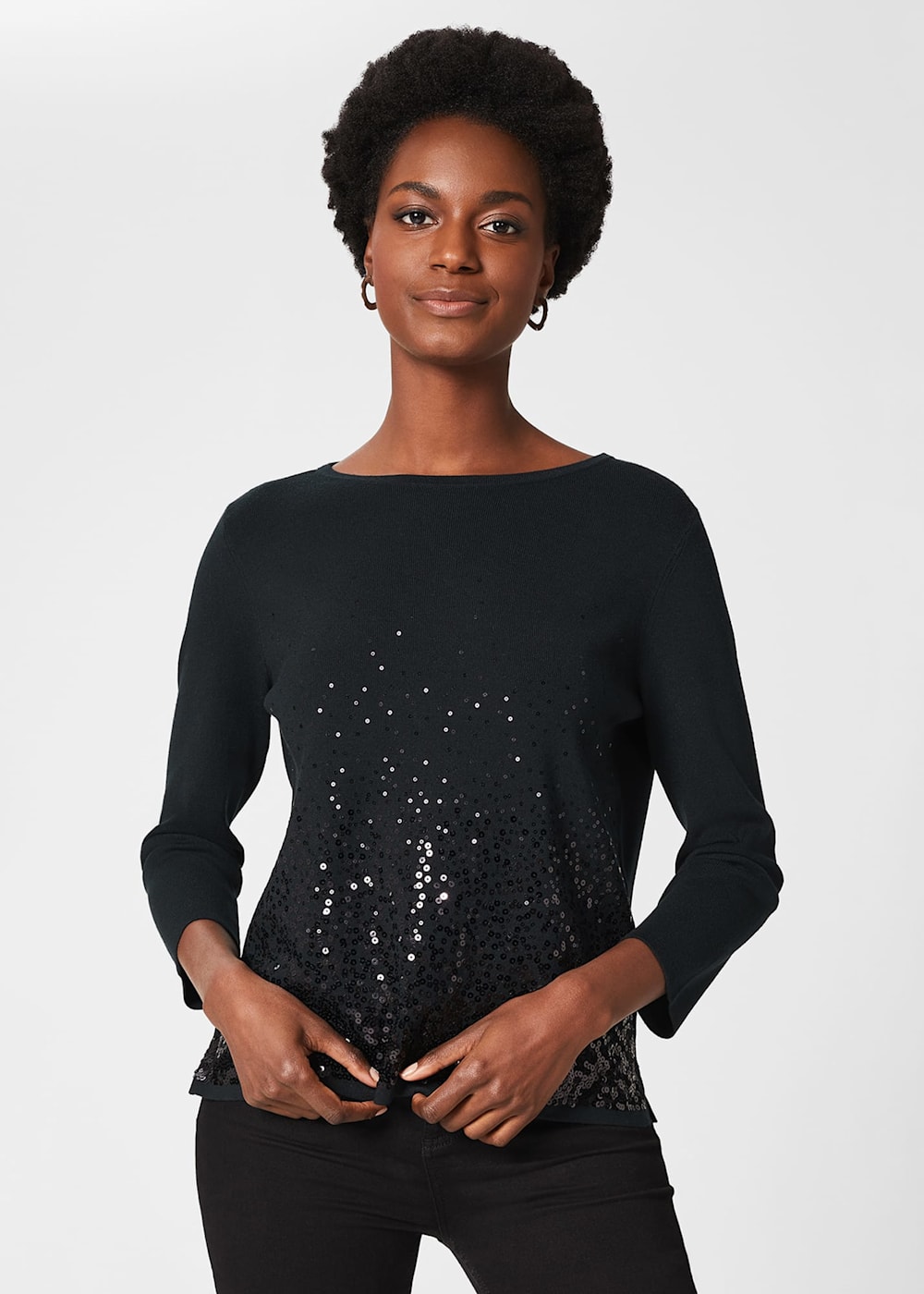Green sequin sweater on sale