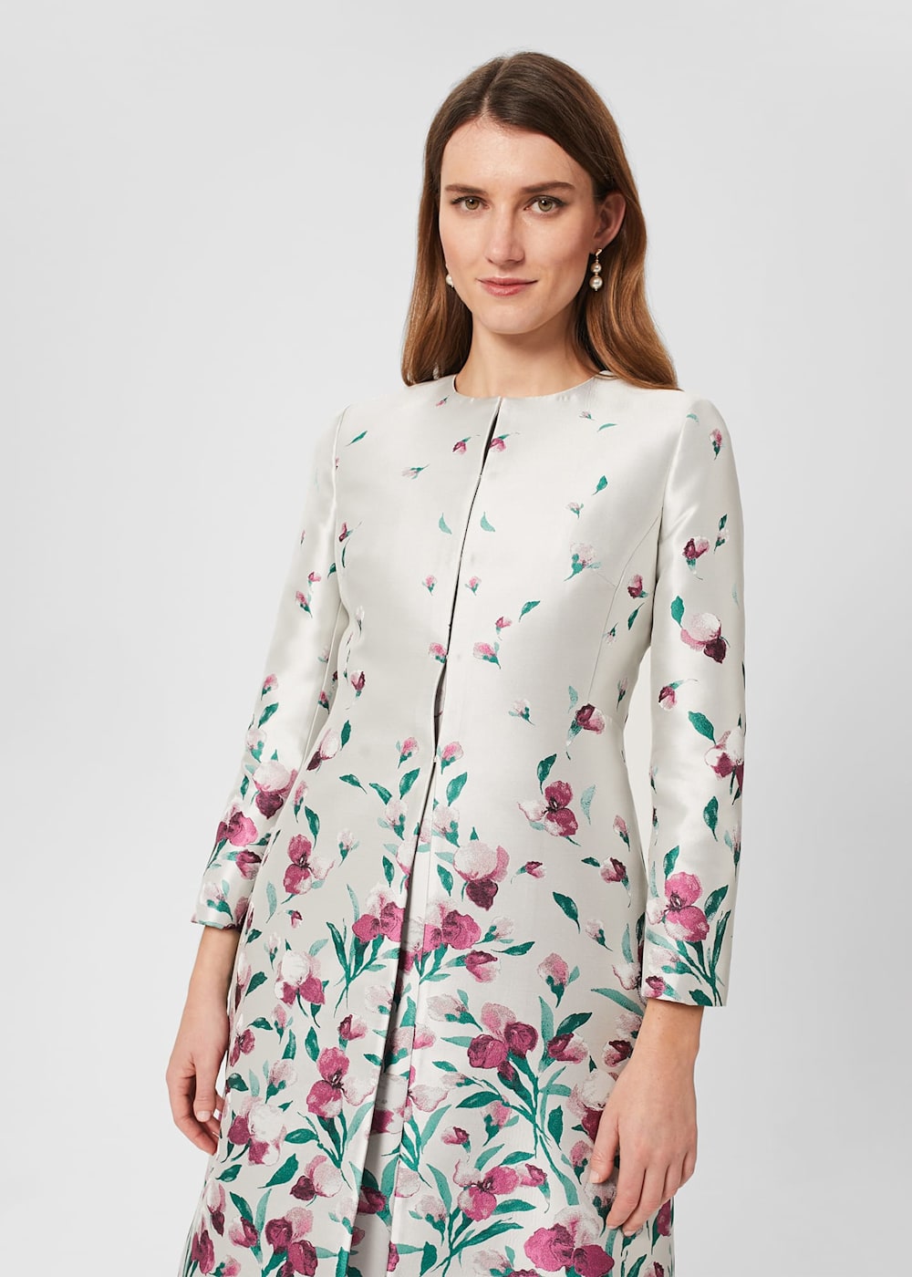 flower mole jacquard coat – louren store