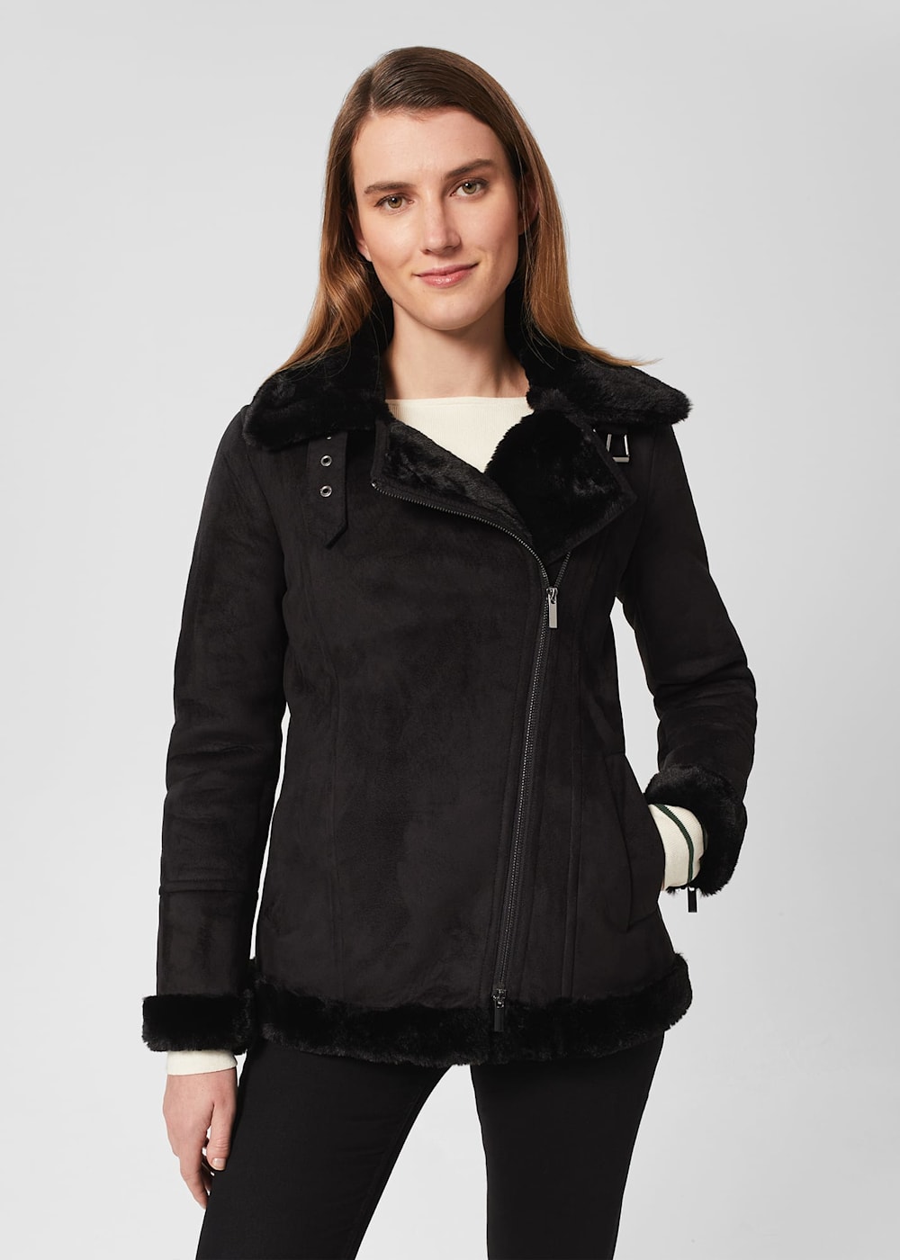 Parka london alana faux fur trim parka coat hotsell