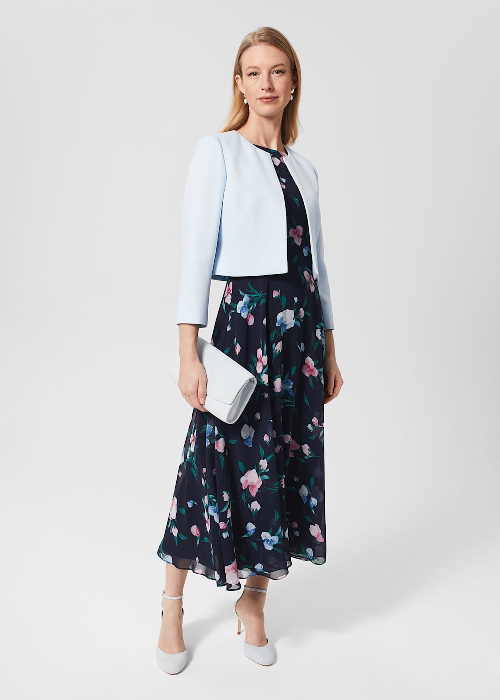 Hobbs Elize Jacket Pale Blue Hobbs Elize Jacket Pale Blue