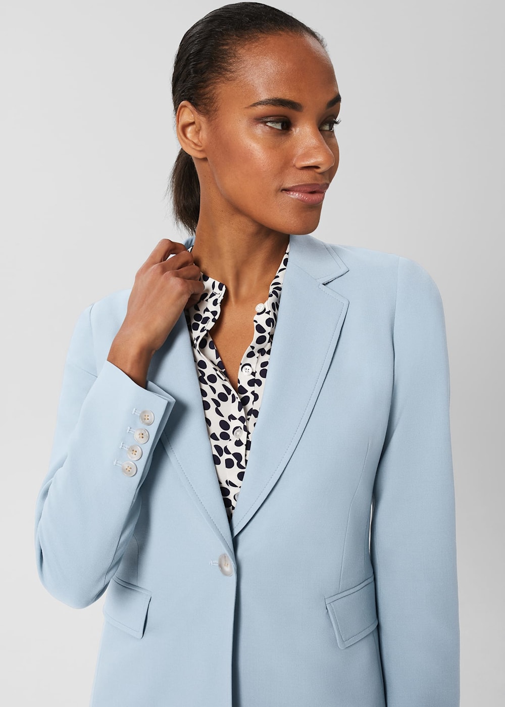 BONDED JACQUARD FABRIC SHORT JACKET 9290 - WHITE/MULTICOLOR