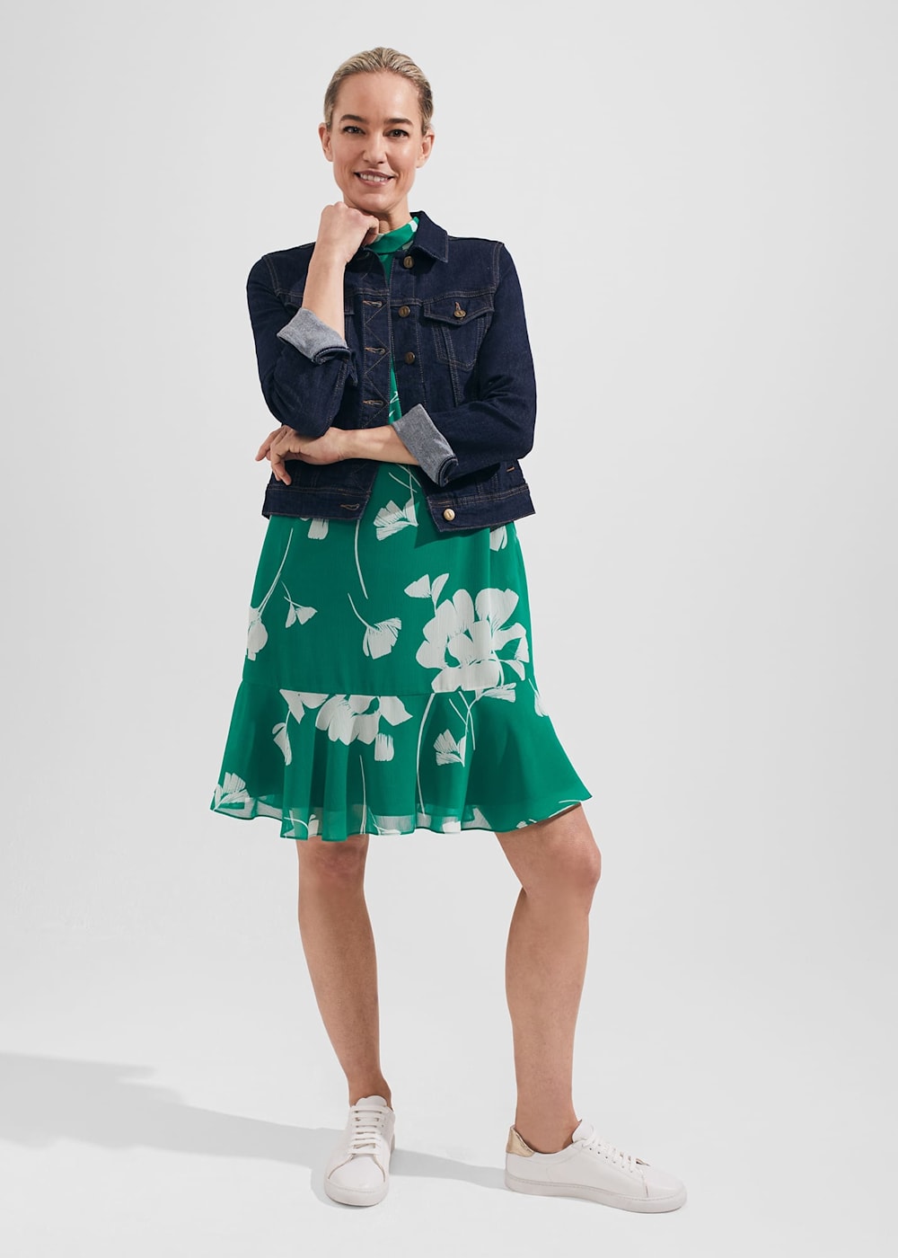 Madeline Floral A Line Dress Hobbs UK