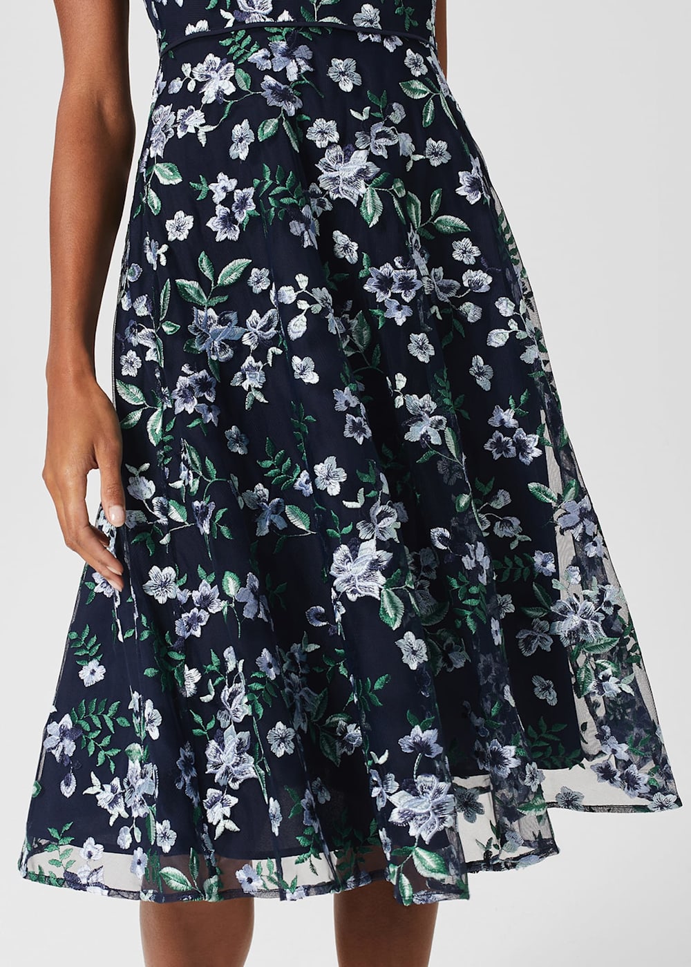 Tia Embroidered Floral Dress Hobbs UK