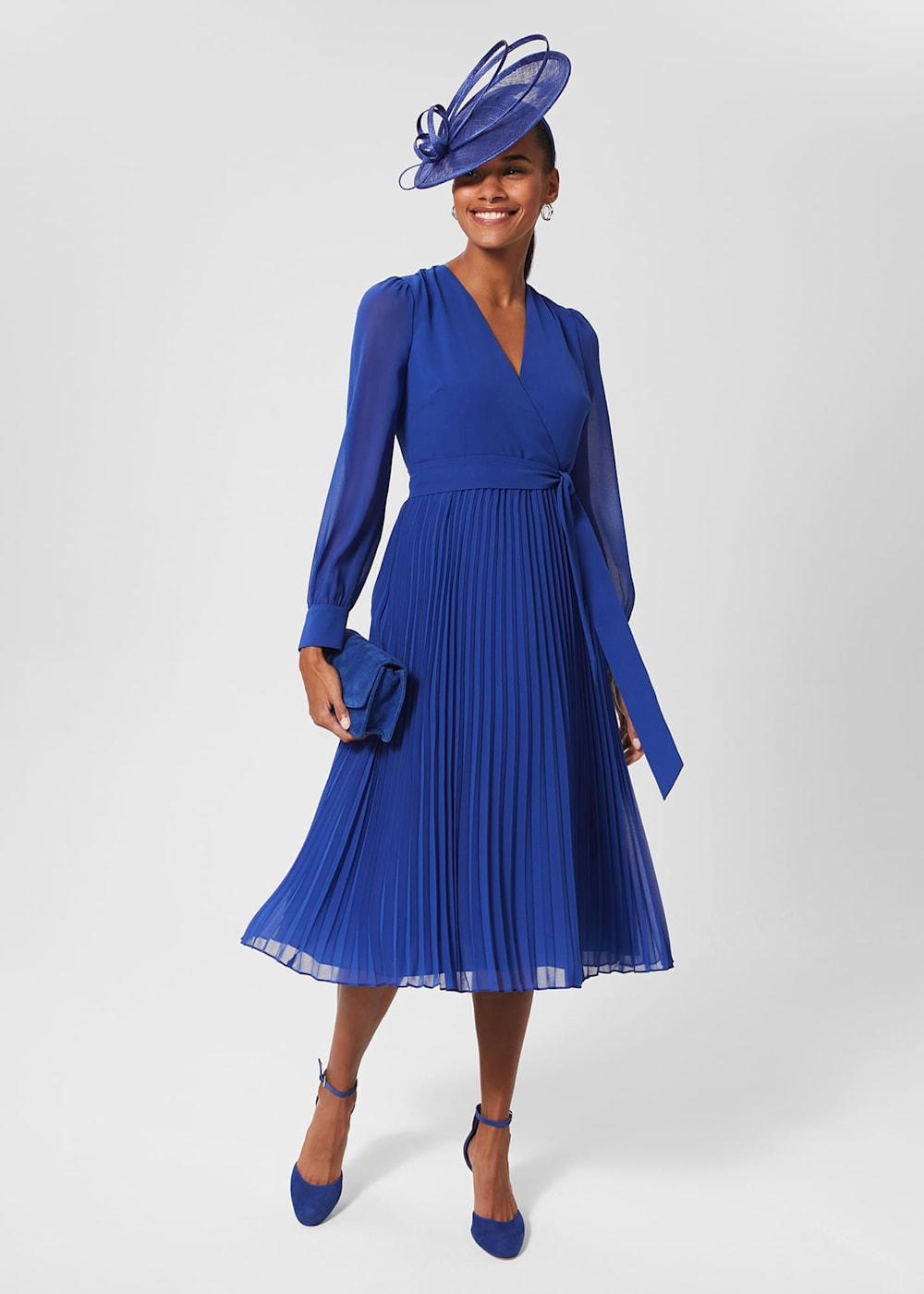 Evelyn Pleated Dress Hobbs UK