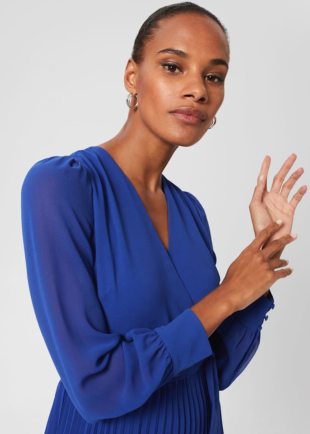 Evelyn Pleated Dress Hobbs UK