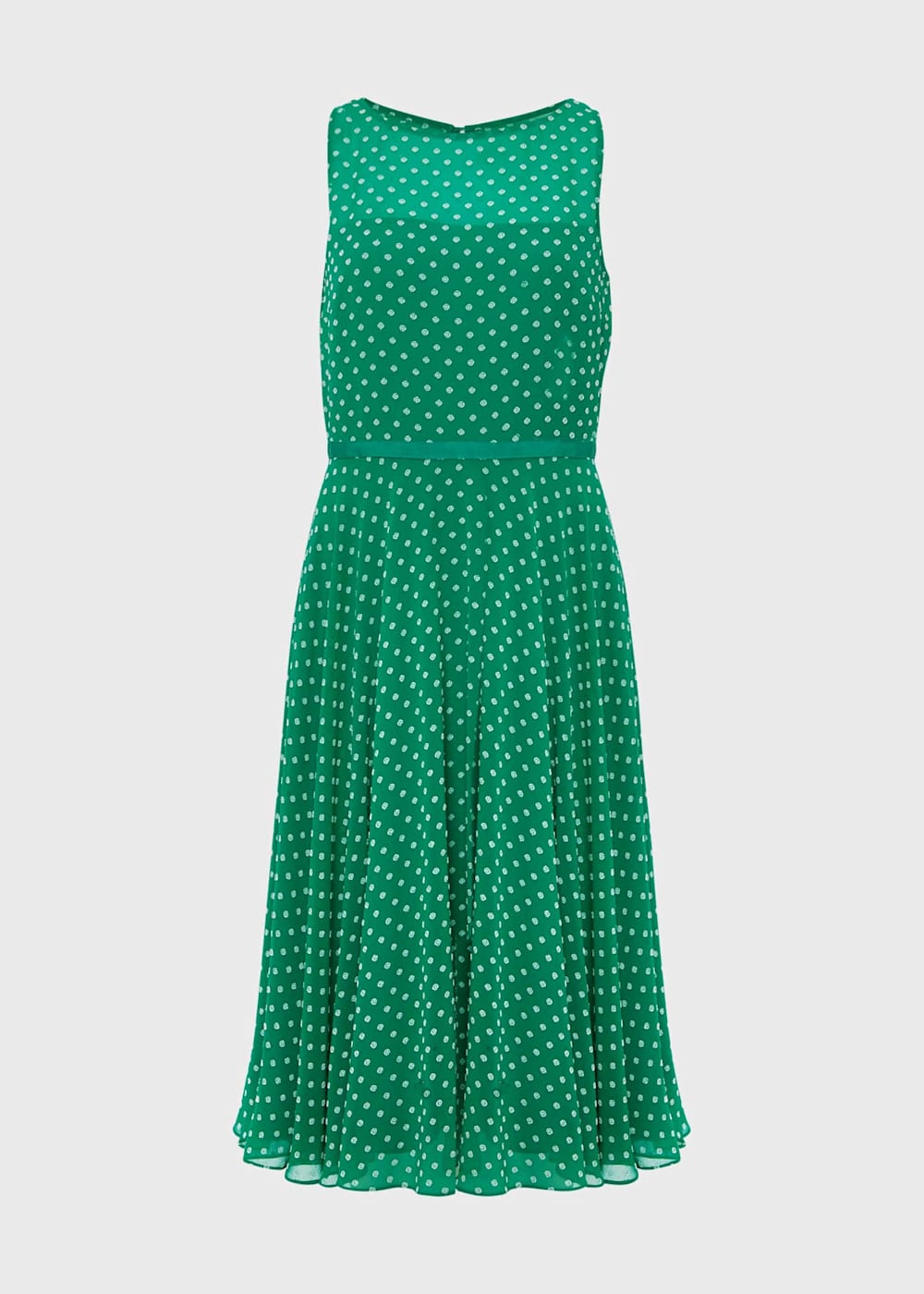 Della Spot Fit And Flare Dress Hobbs UK