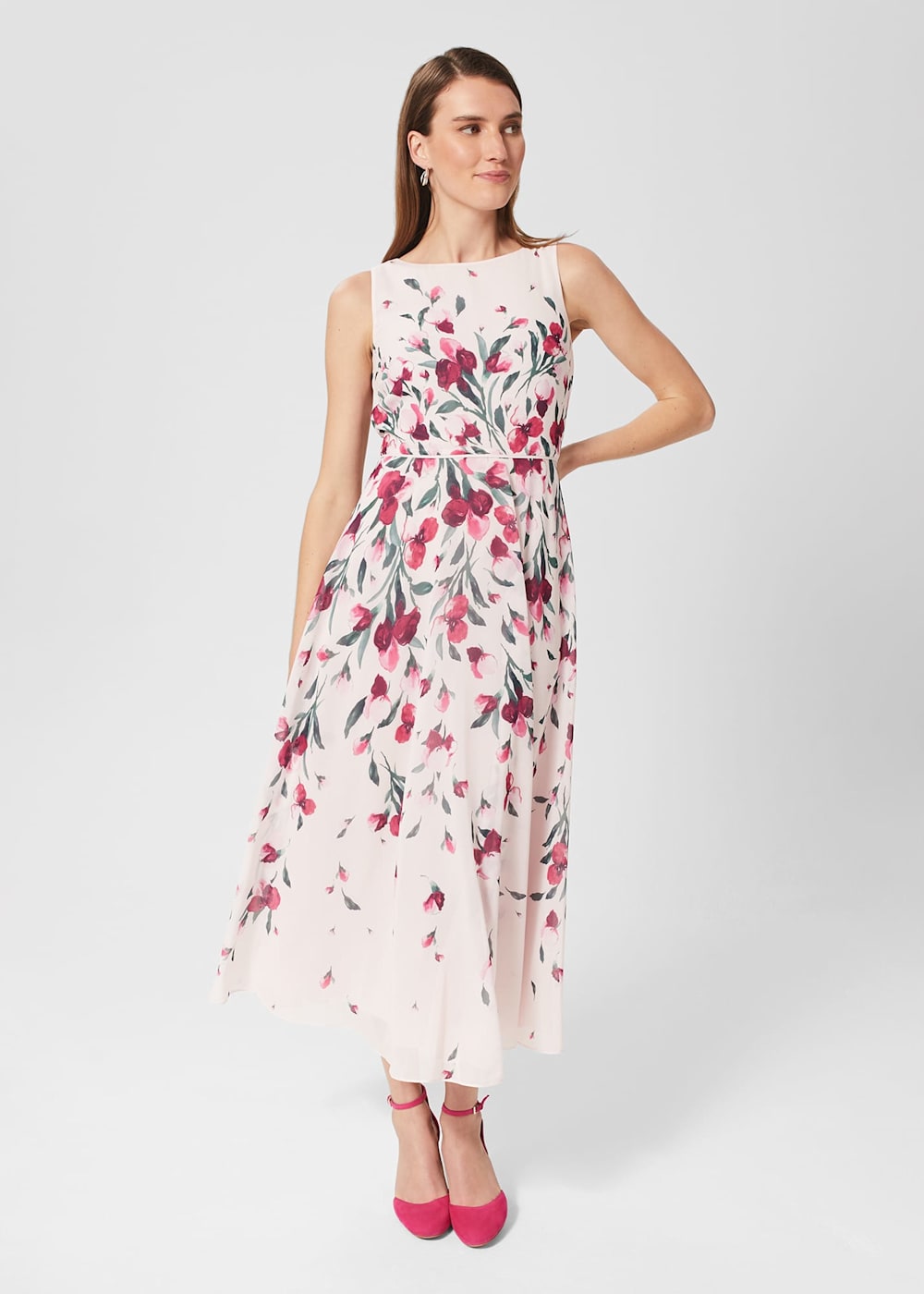 Carly Floral Midi Dress Hobbs AU