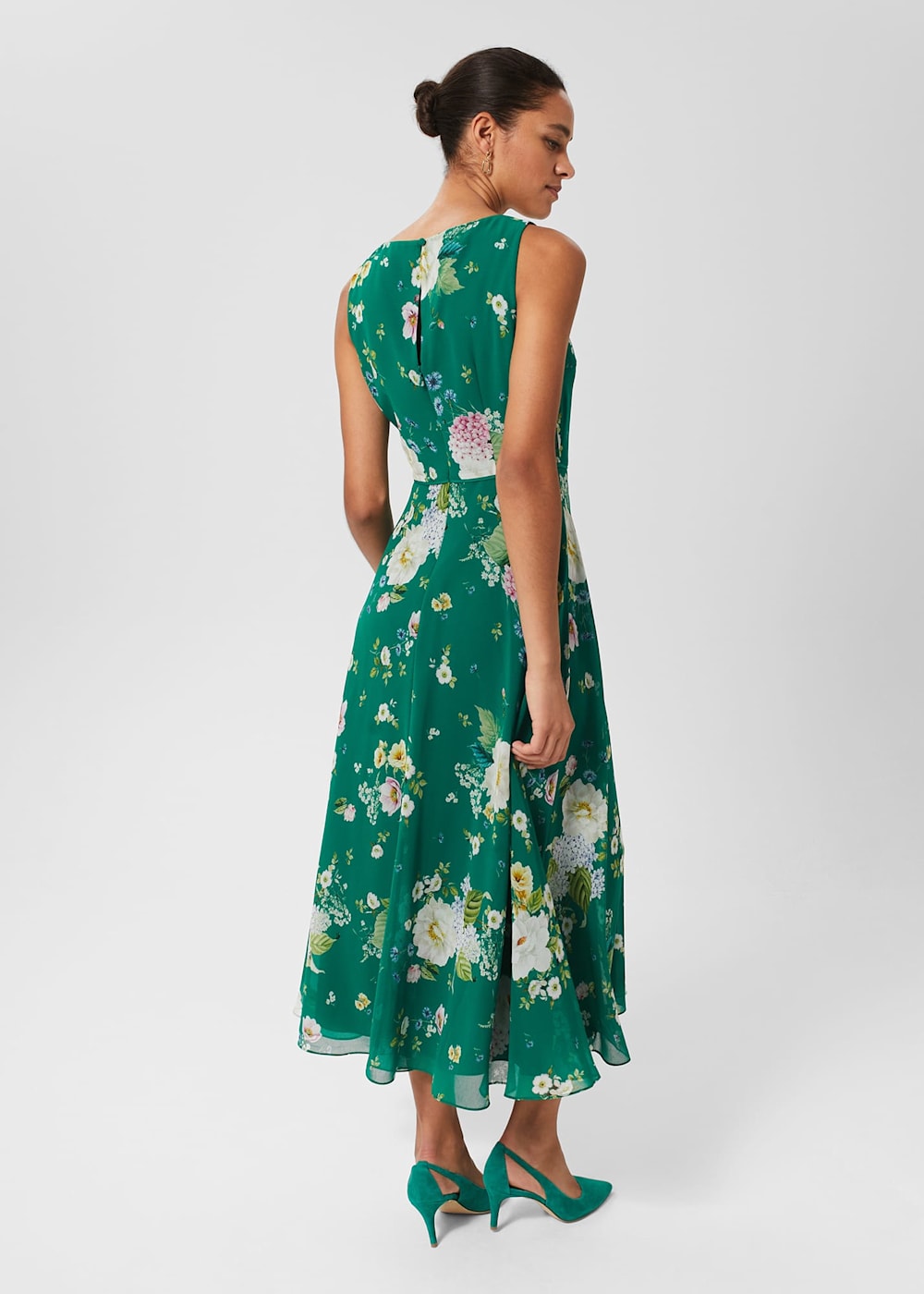 Carly Floral Midi Dress Hobbs US
