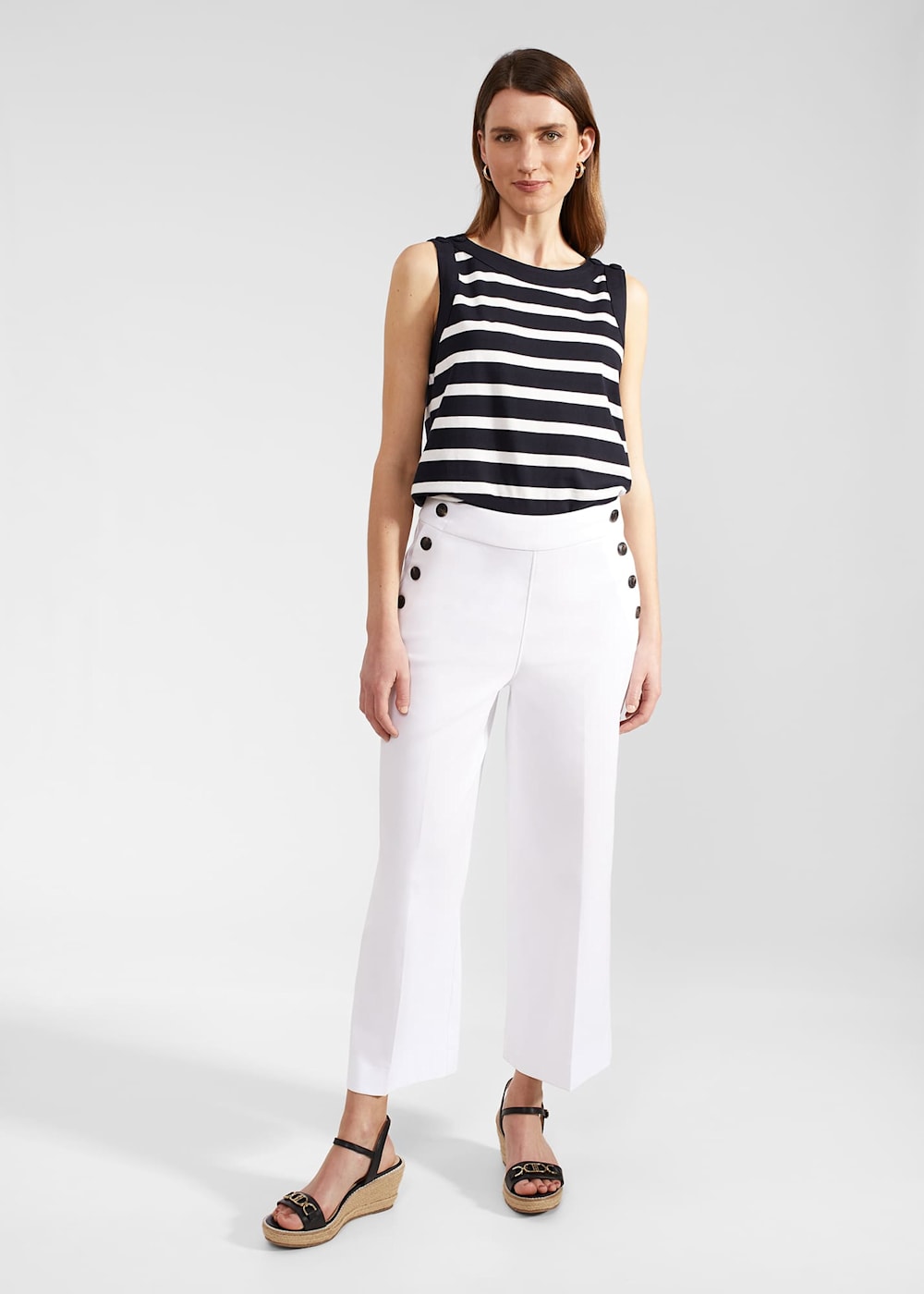 Cotton crop trousers uk on sale