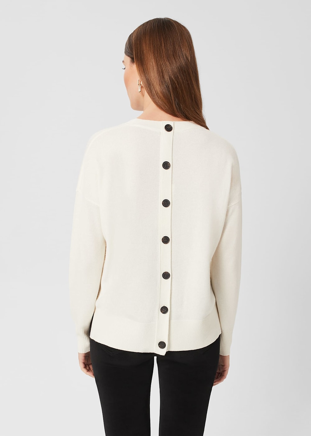 Lydia Button Jumper With Cashmere Hobbs UK
