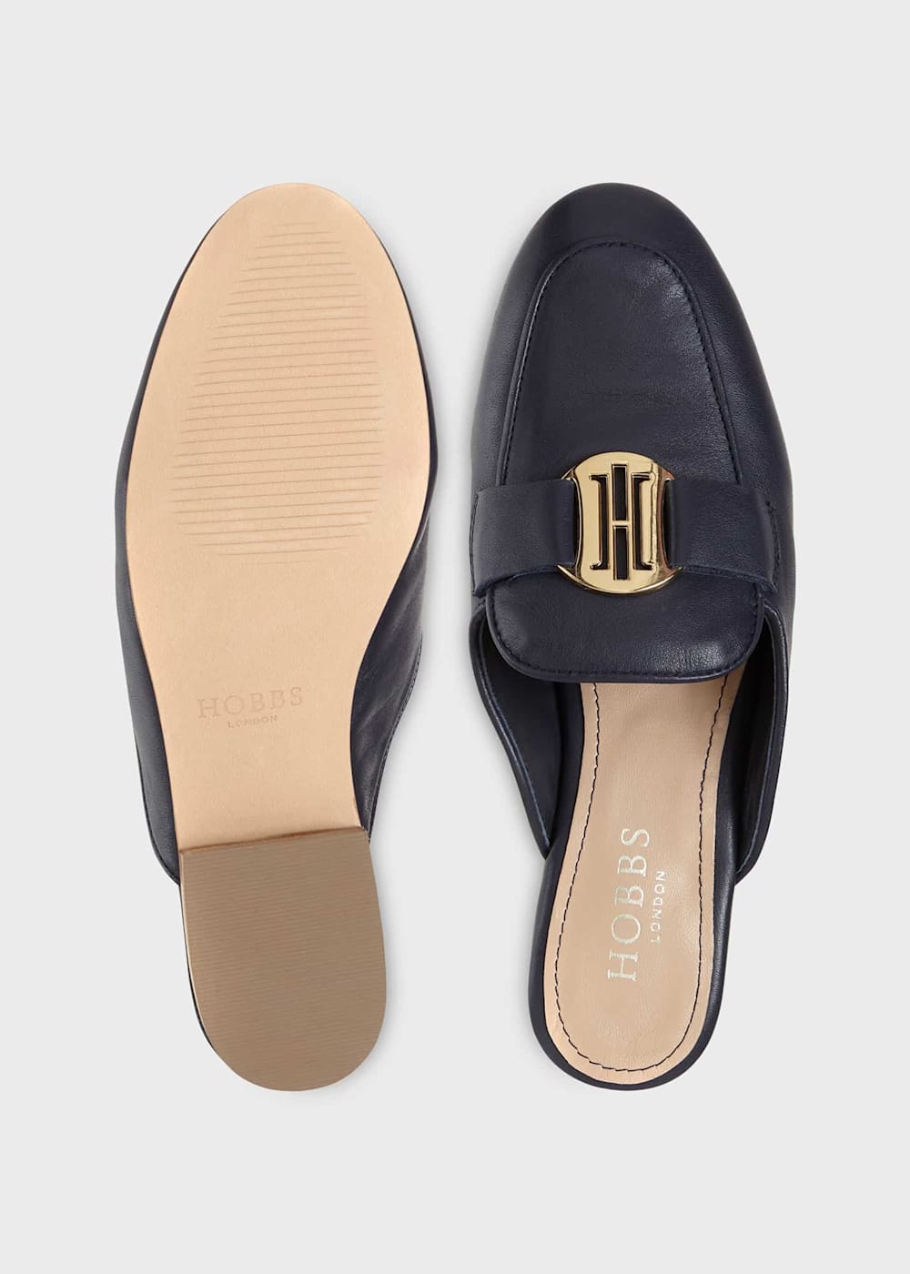 Womens black backless loafers cheap