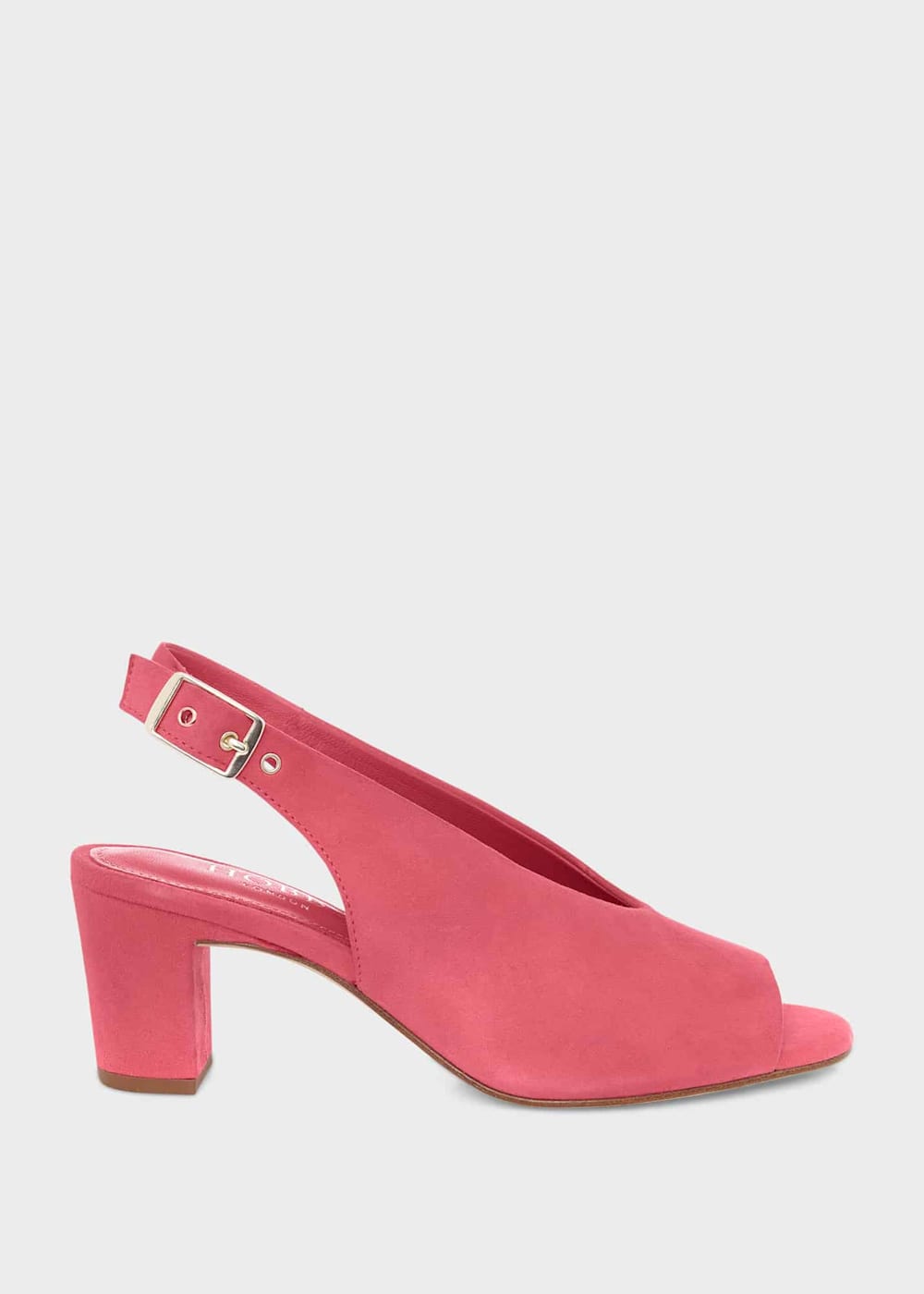 Bright pink block heel shoes on sale