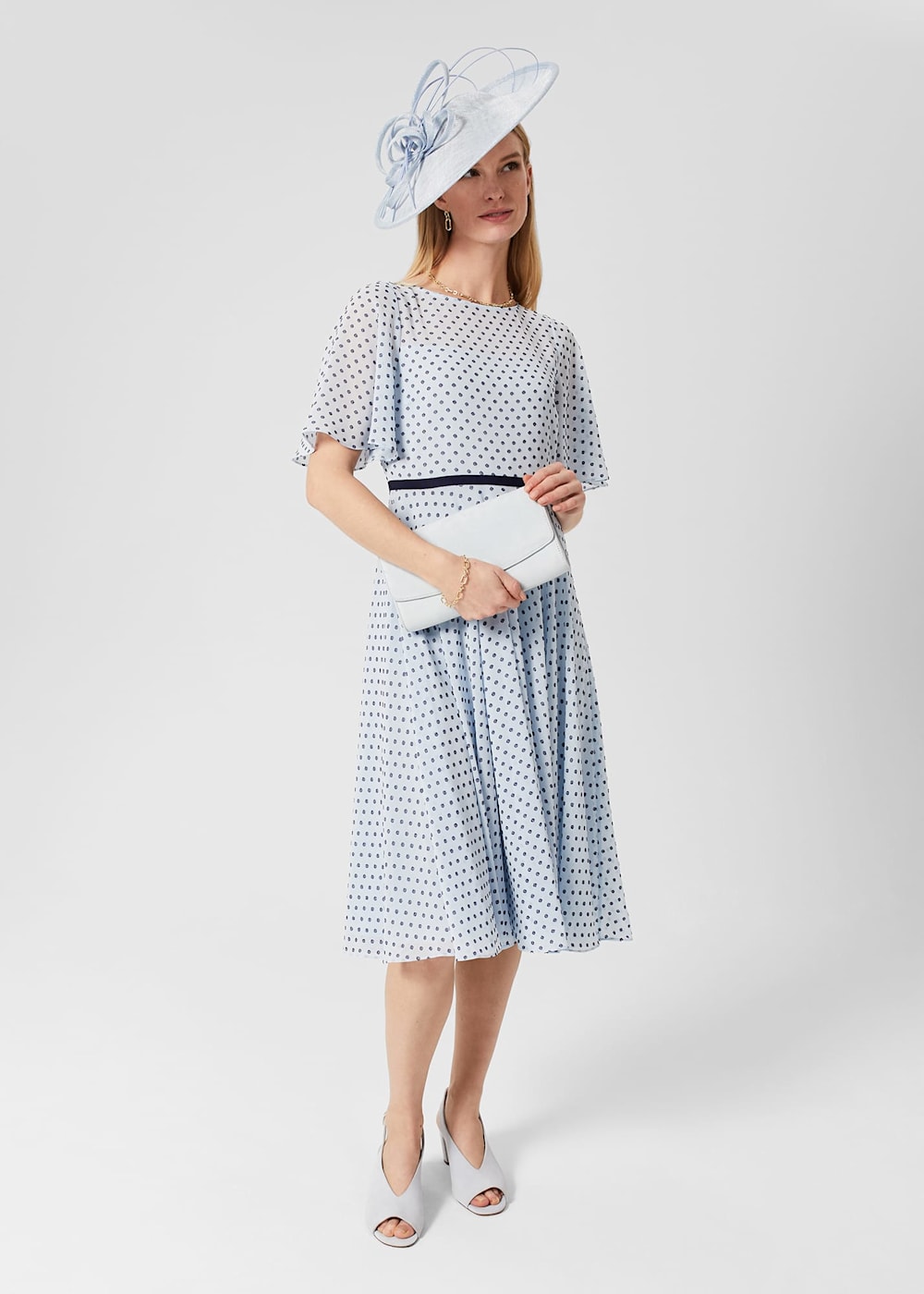 Hobbs blue kali dress clearance