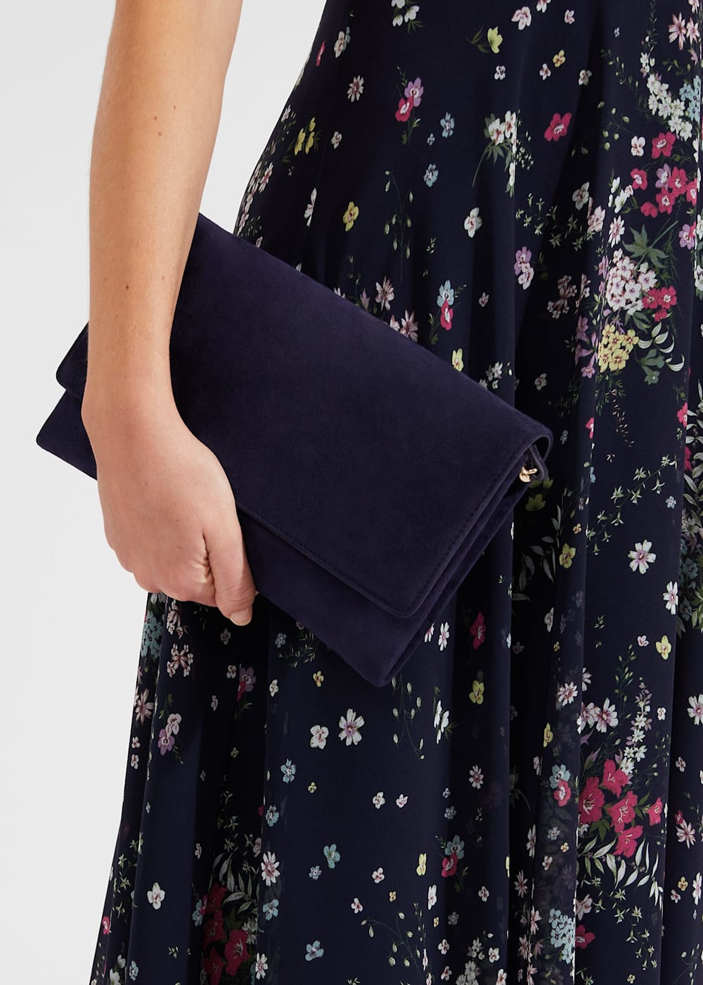 Hobbs navy clutch bag shop