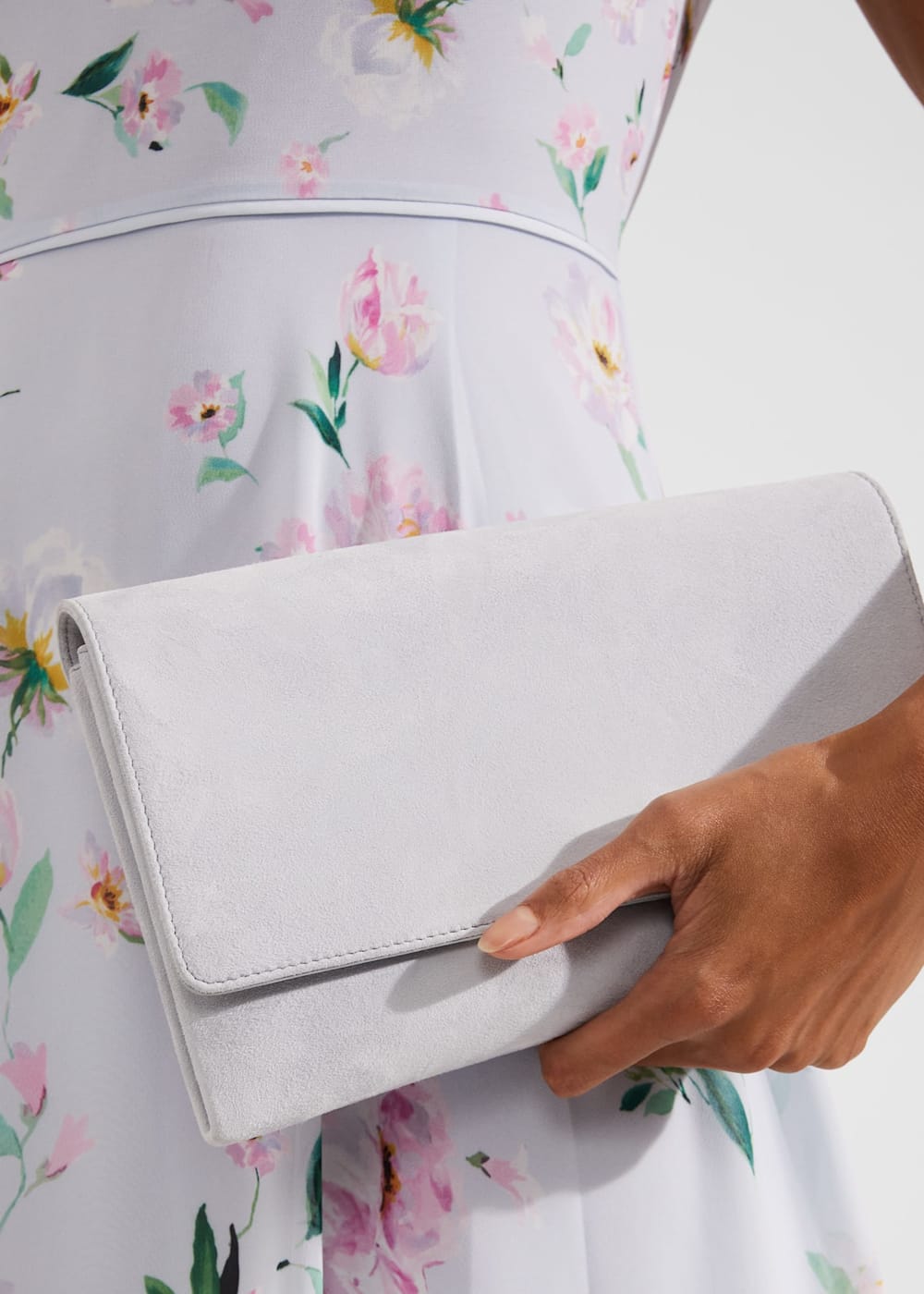Chelsea Suede Clutch Bag Hobbs UK
