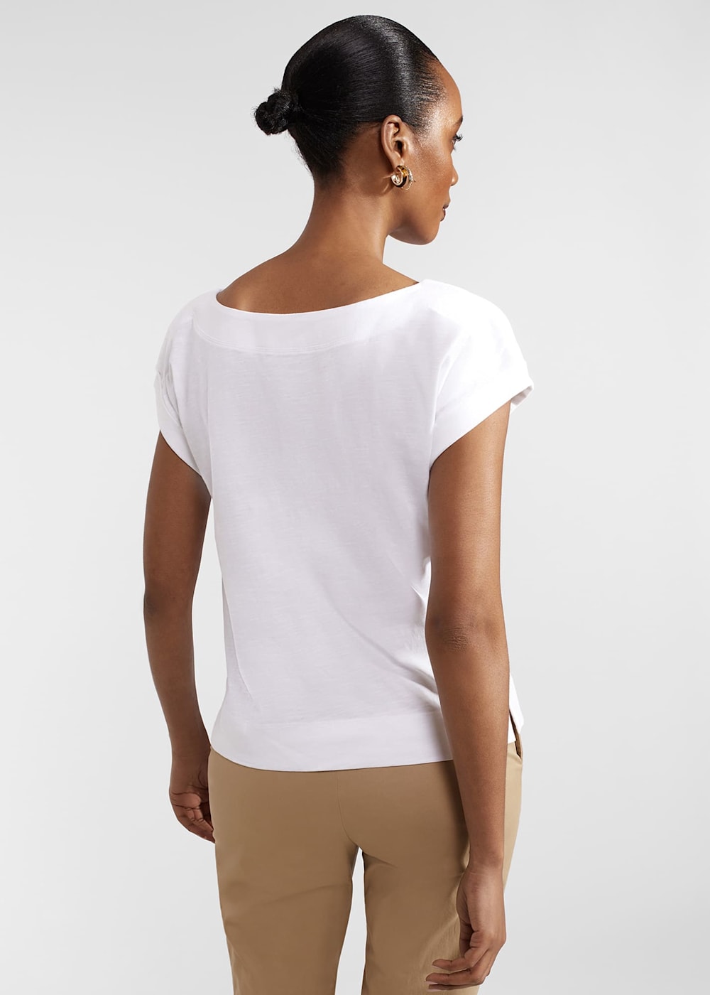 Hobbs Alycia Cotton Slub T-Shirt Hobbs Alycia Cotton Slub T-Shirt