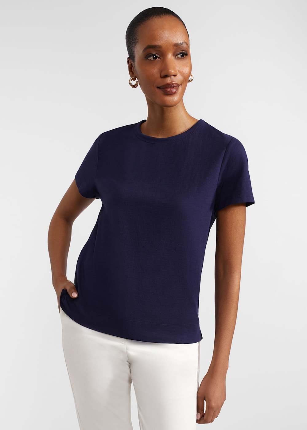 Hobbs Adaline Cotton Printed T-Shirt Hobbs Adaline Cotton Printed T-Shirt
