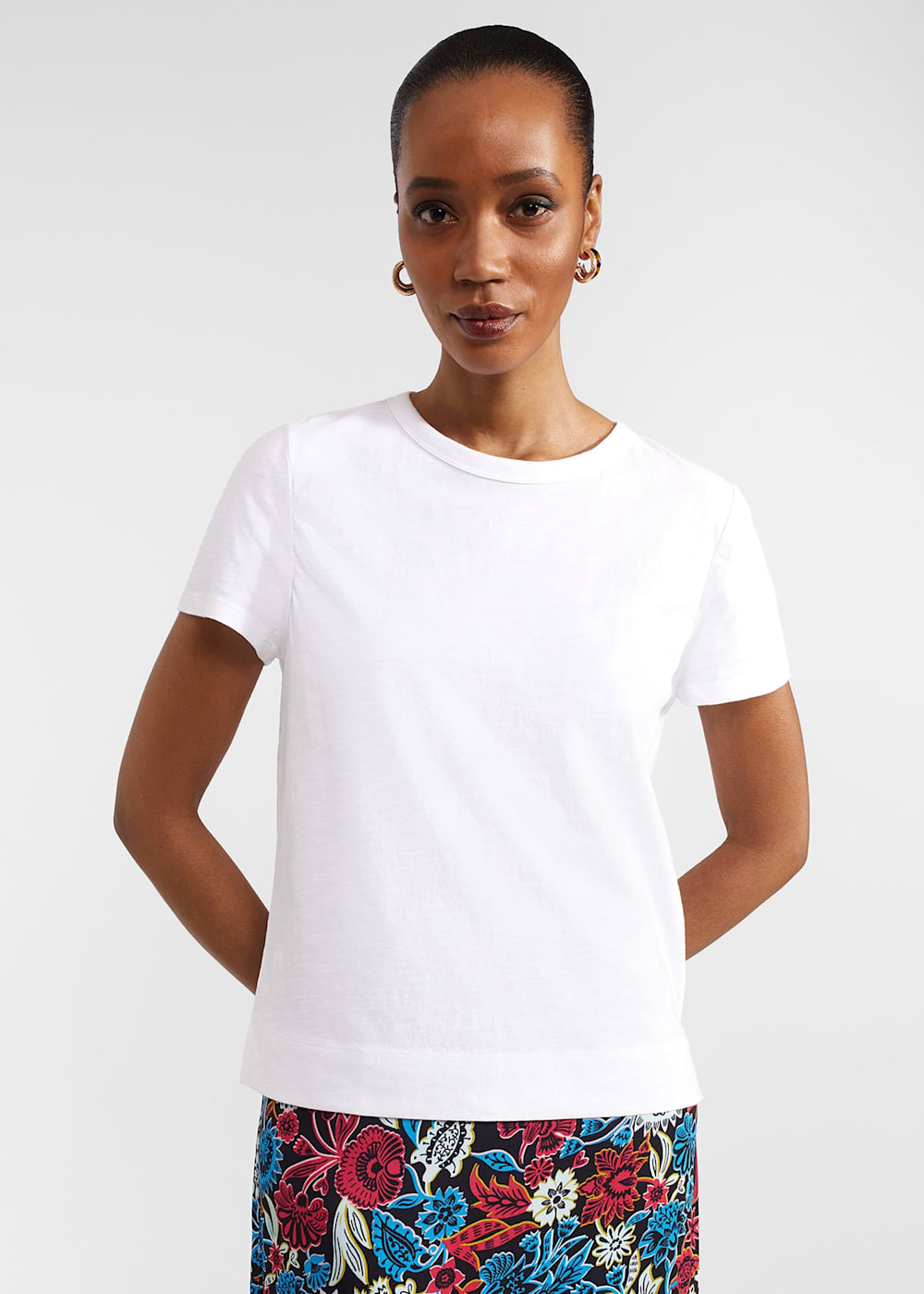 Hobbs Adaline Cotton Printed T-Shirt Hobbs Adaline Cotton Printed T-Shirt