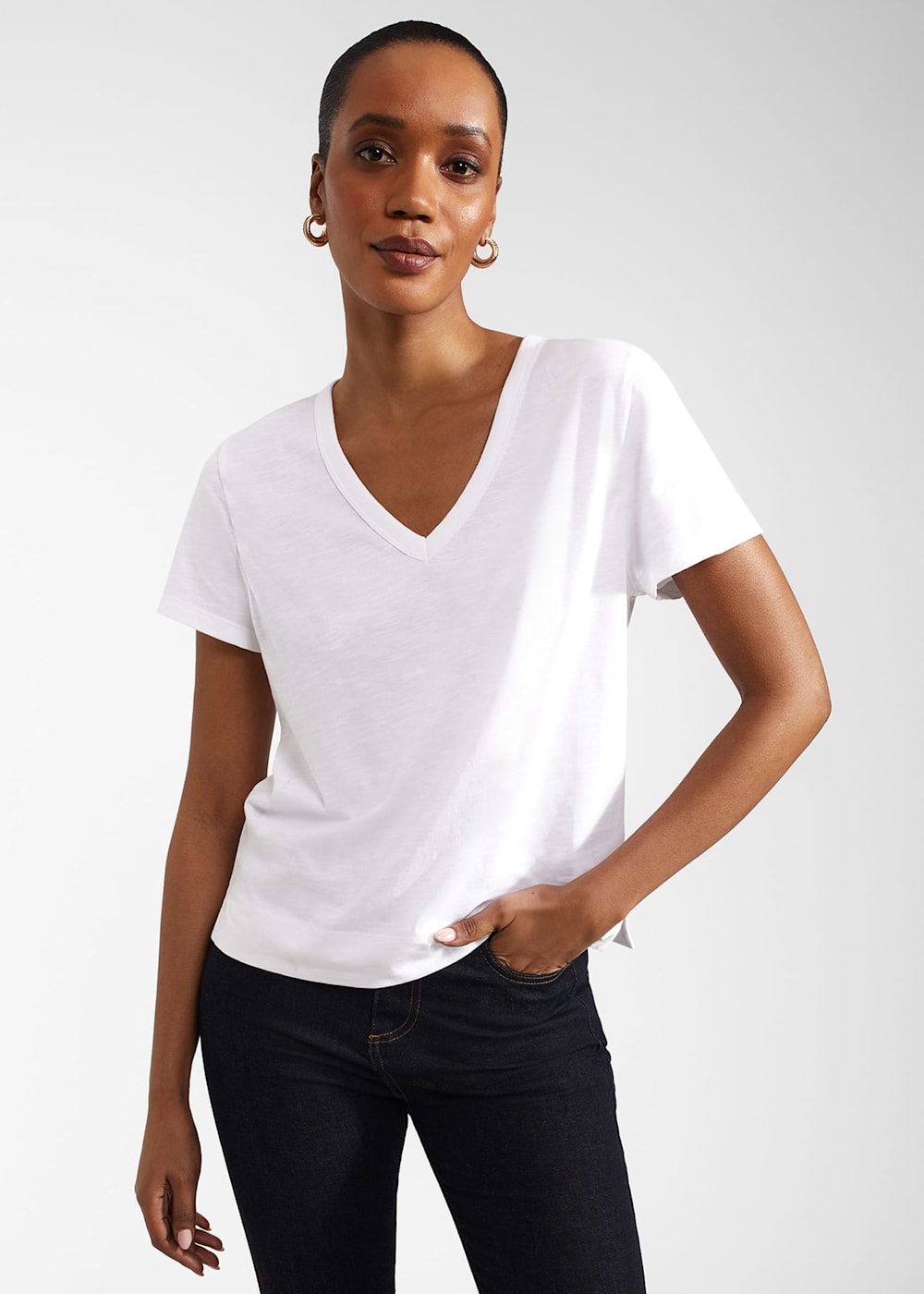 Hobbs Arianna Cotton Slub T-Shirt