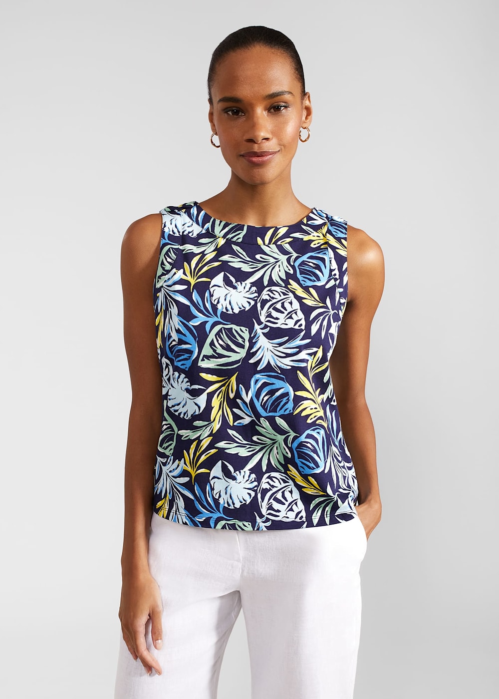 Hobbs Maddy Cotton Printed Top Hobbs Maddy Cotton Printed Top