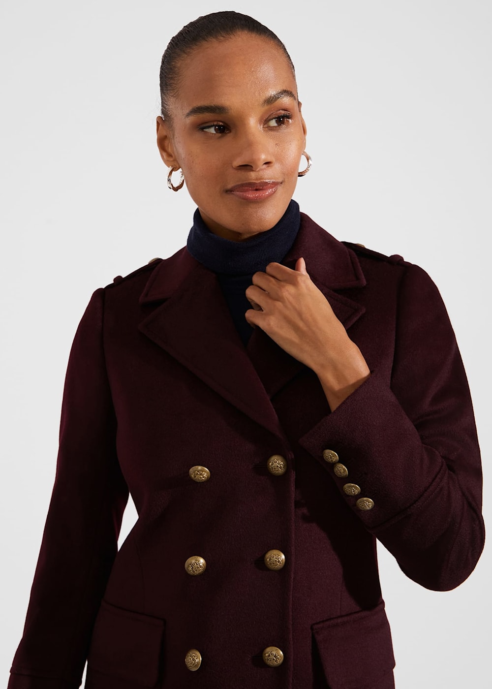 Hobbs burgundy coat on sale