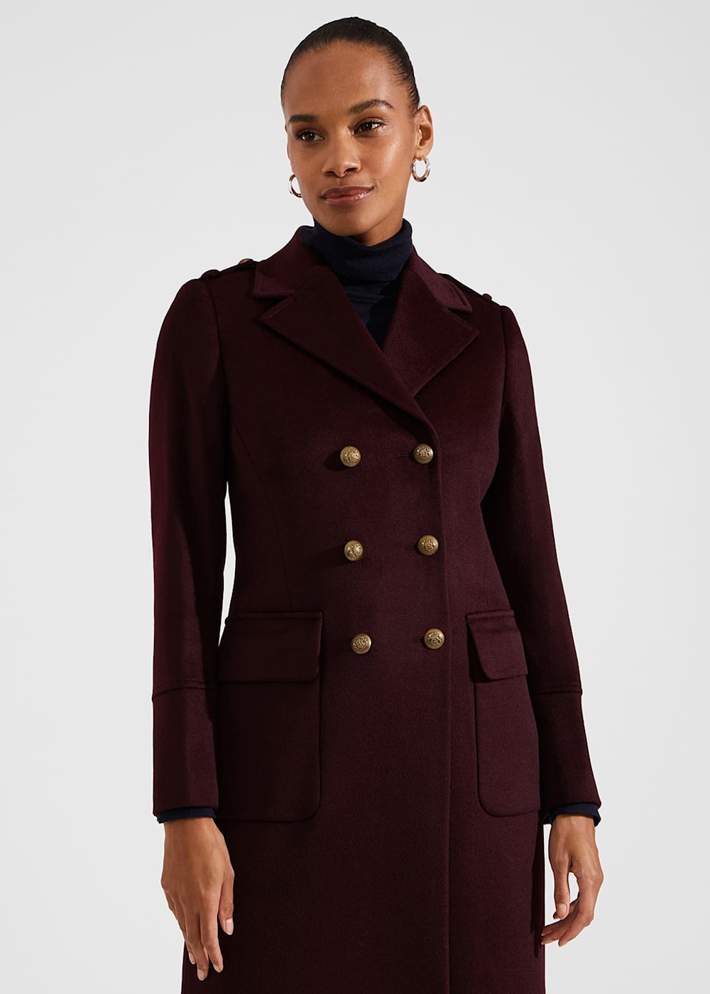 Hobbs burgundy coat store