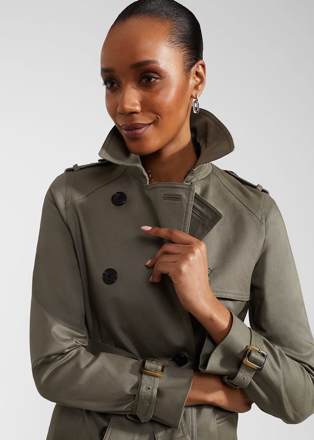 Petite Lisa Shower Resistant Trench Coat Hobbs UK