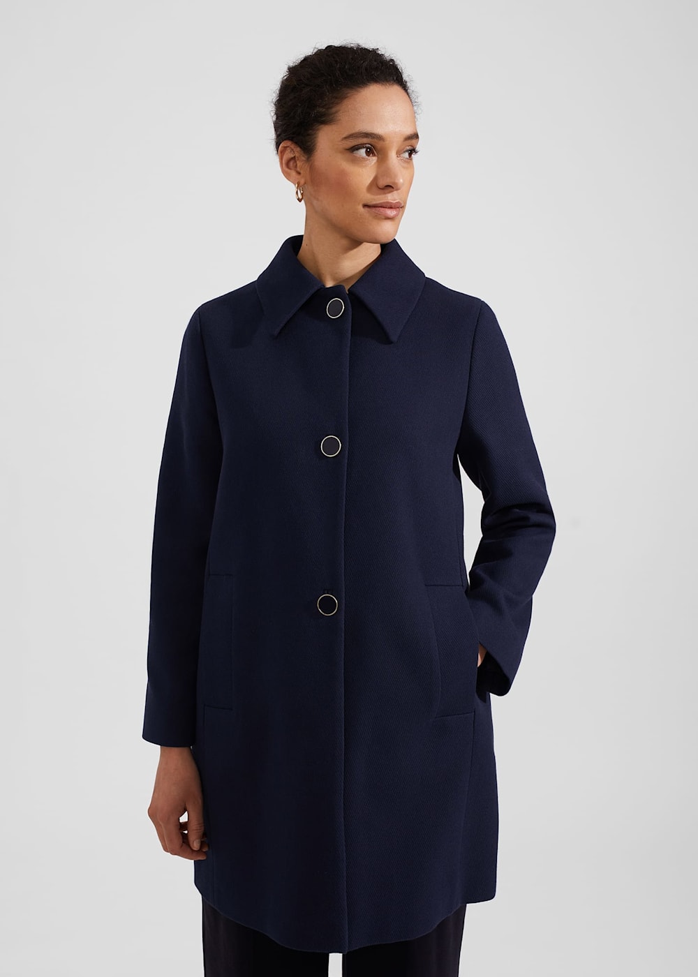 Hobbs navy coat with red piping clearance