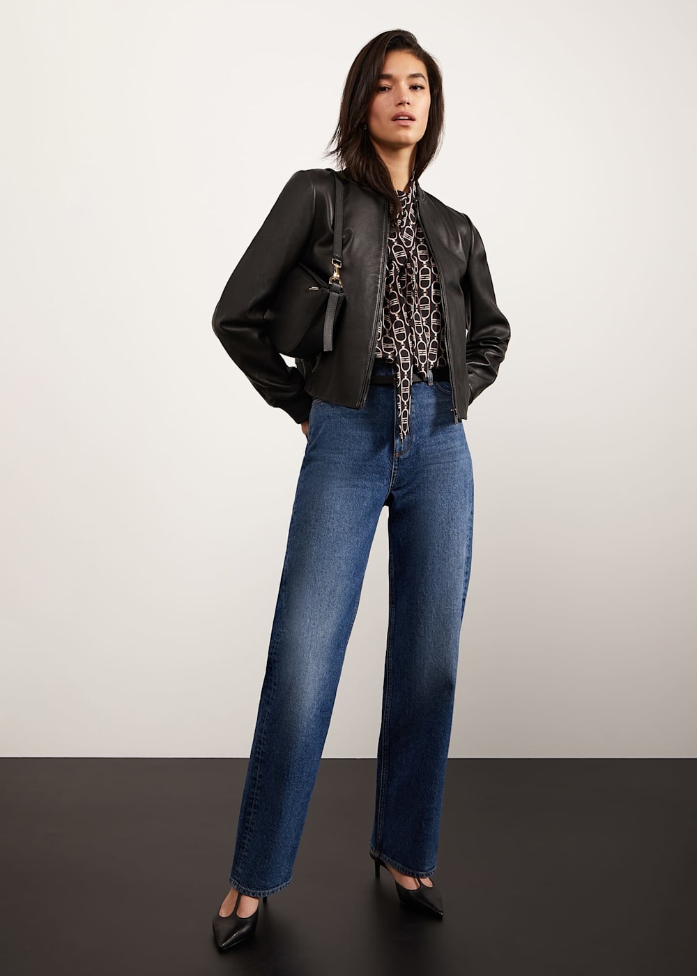 Lindley Leather Bomber Jacket | Hobbs US |