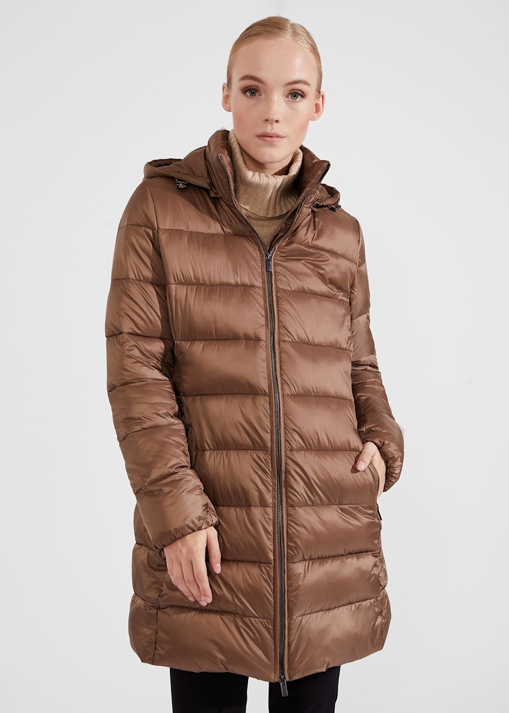 Petite puffer jacket with fur hood hot sale