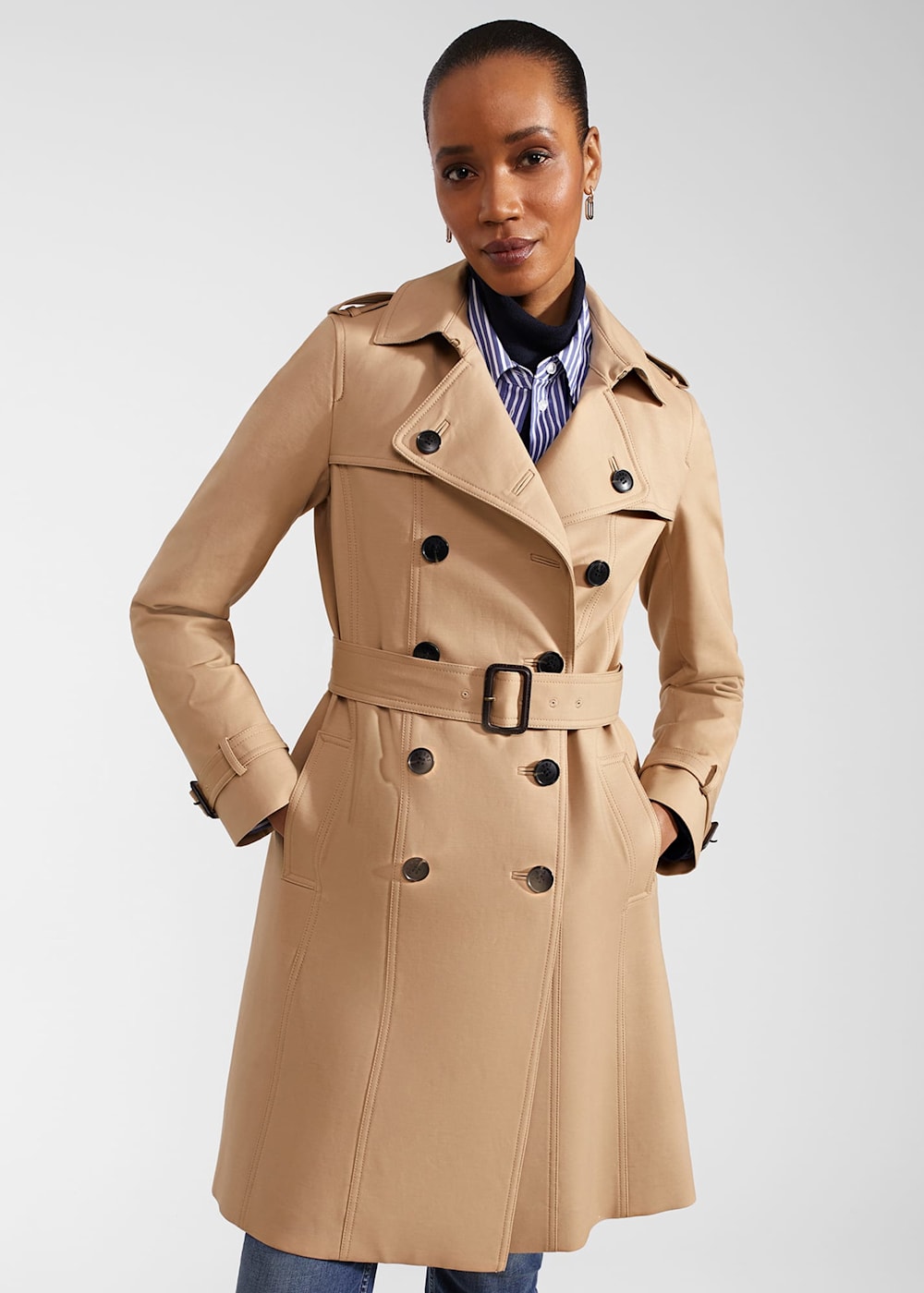 Hobbs red trench coat sale