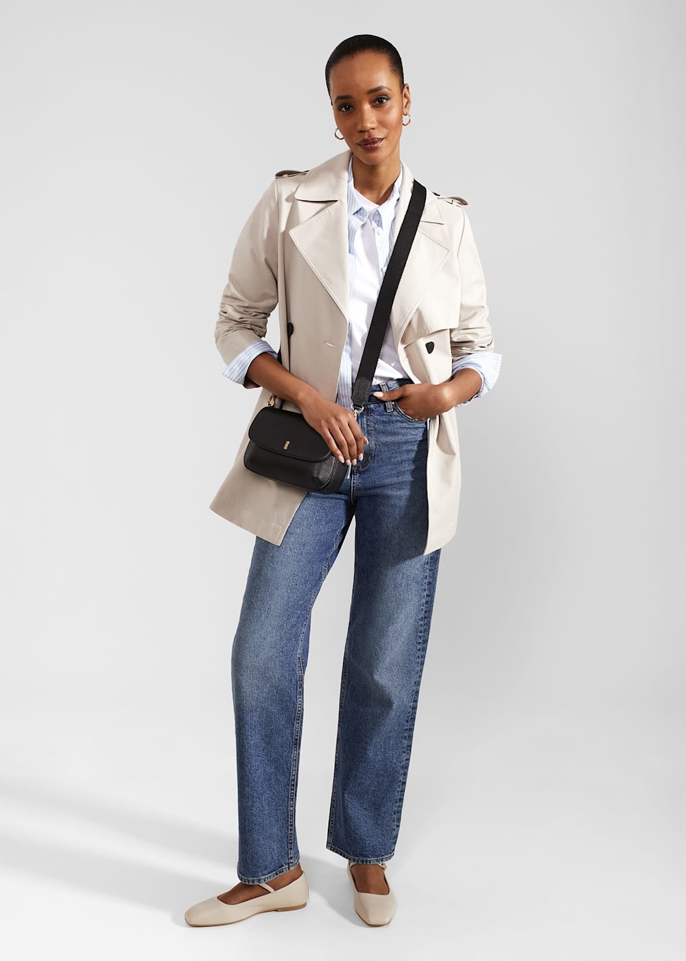 Hobbs short trench coat deals