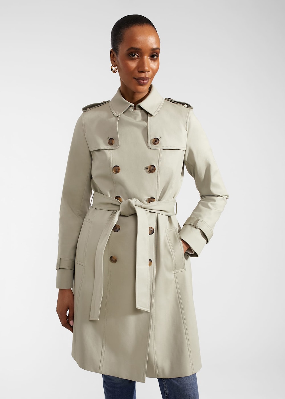 Saskia Shower Resistant Trench Coat Hobbs UK
