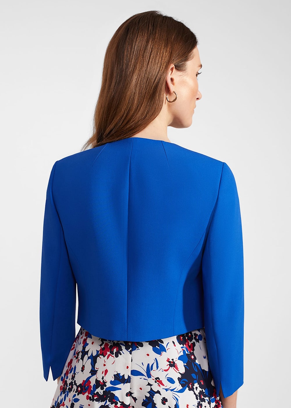 Long crepe jacket best sale