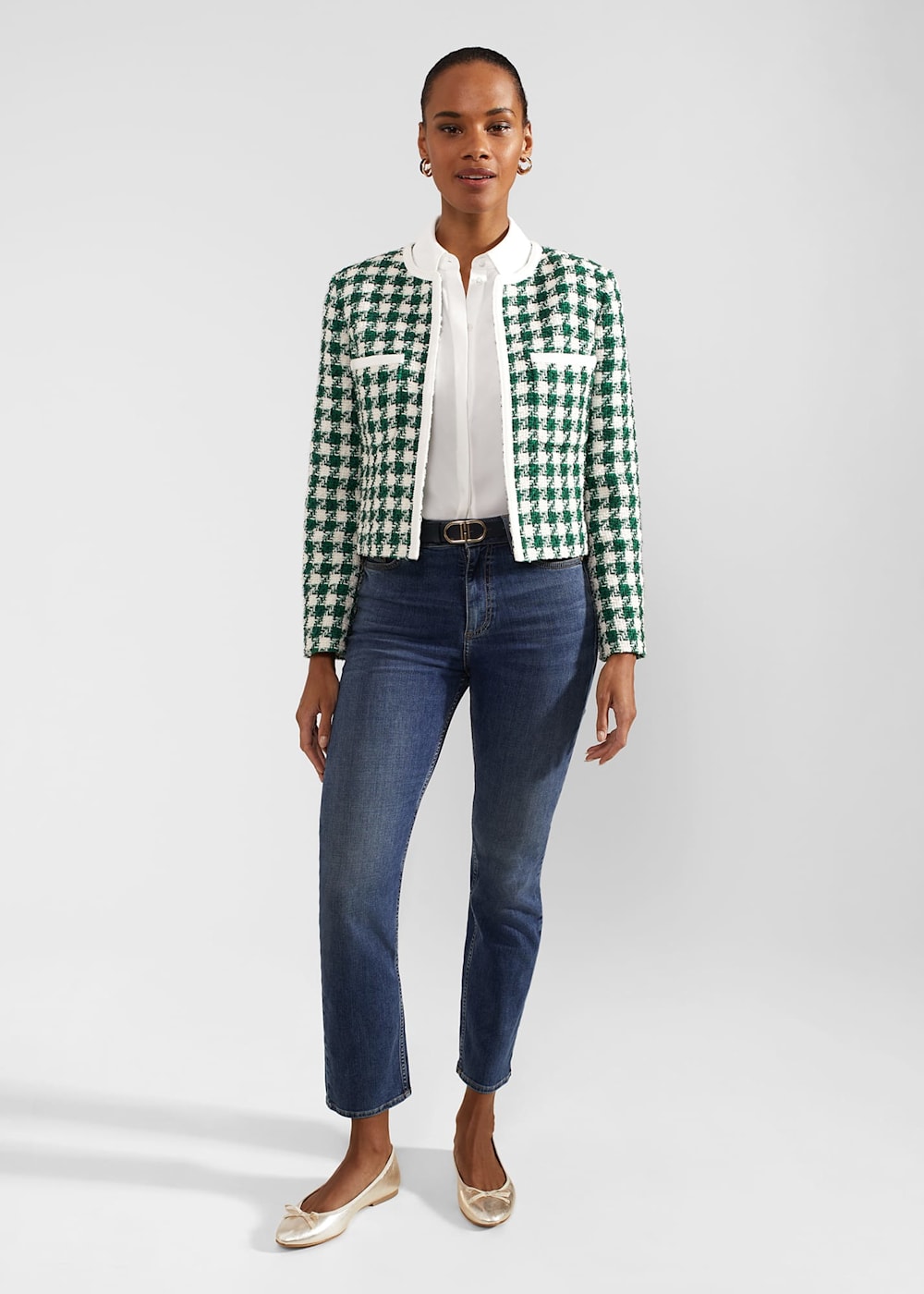 Genevieve Cotton Blend Jacket | Hobbs US |